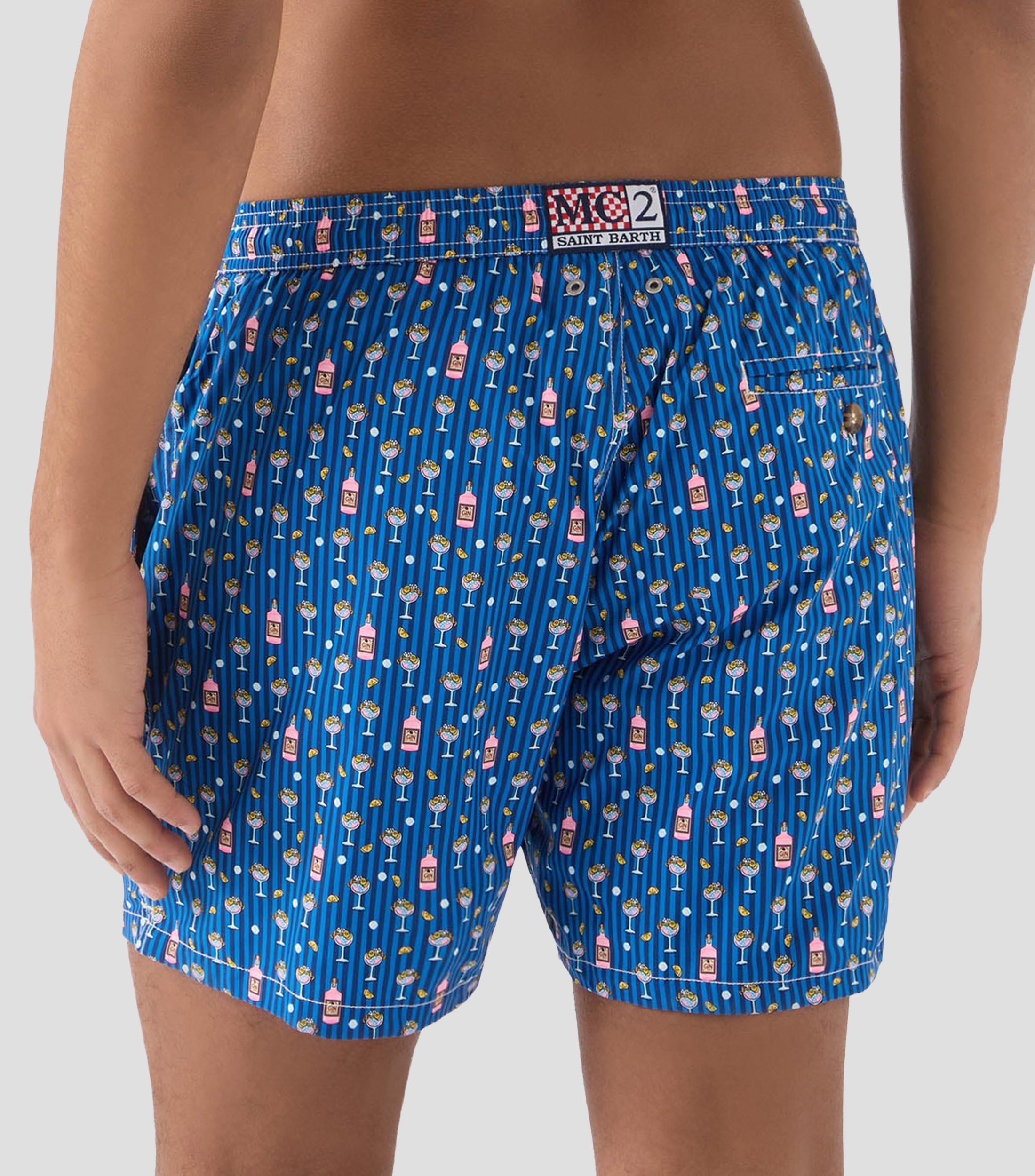 Traje de baño largo estampado Hombre
