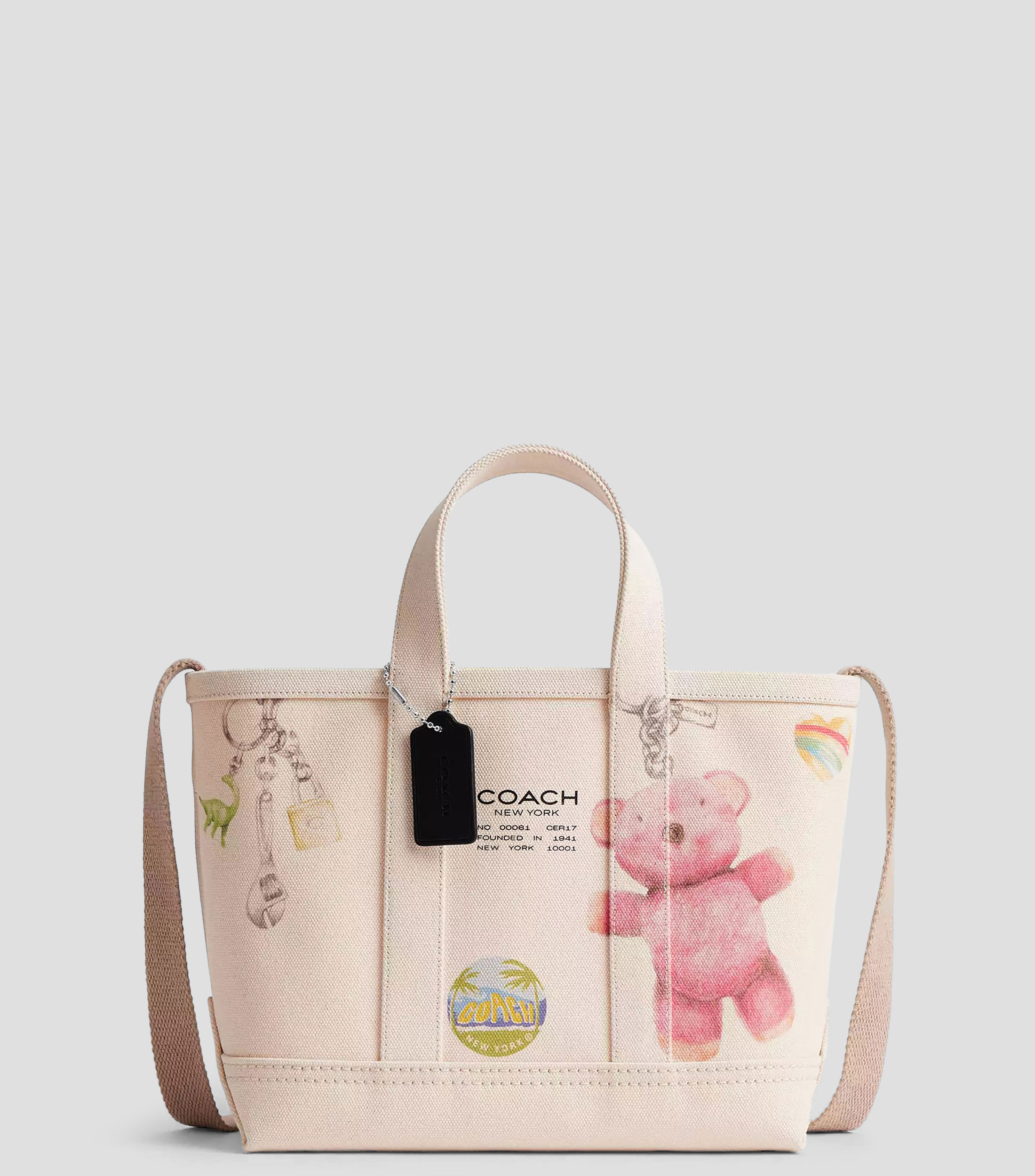 Bolsa tote beige Utility 27 estampada Mujer