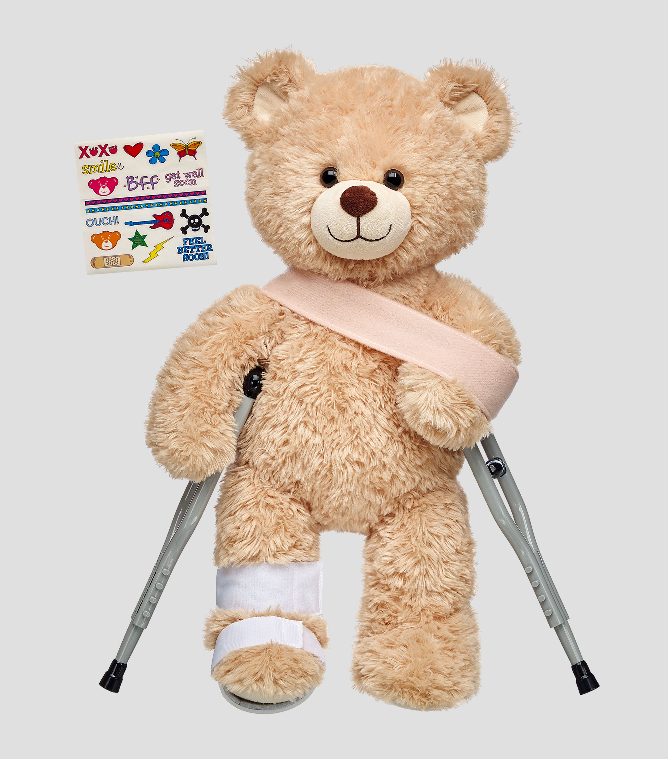 Juego de muletas para muñeco de peluche