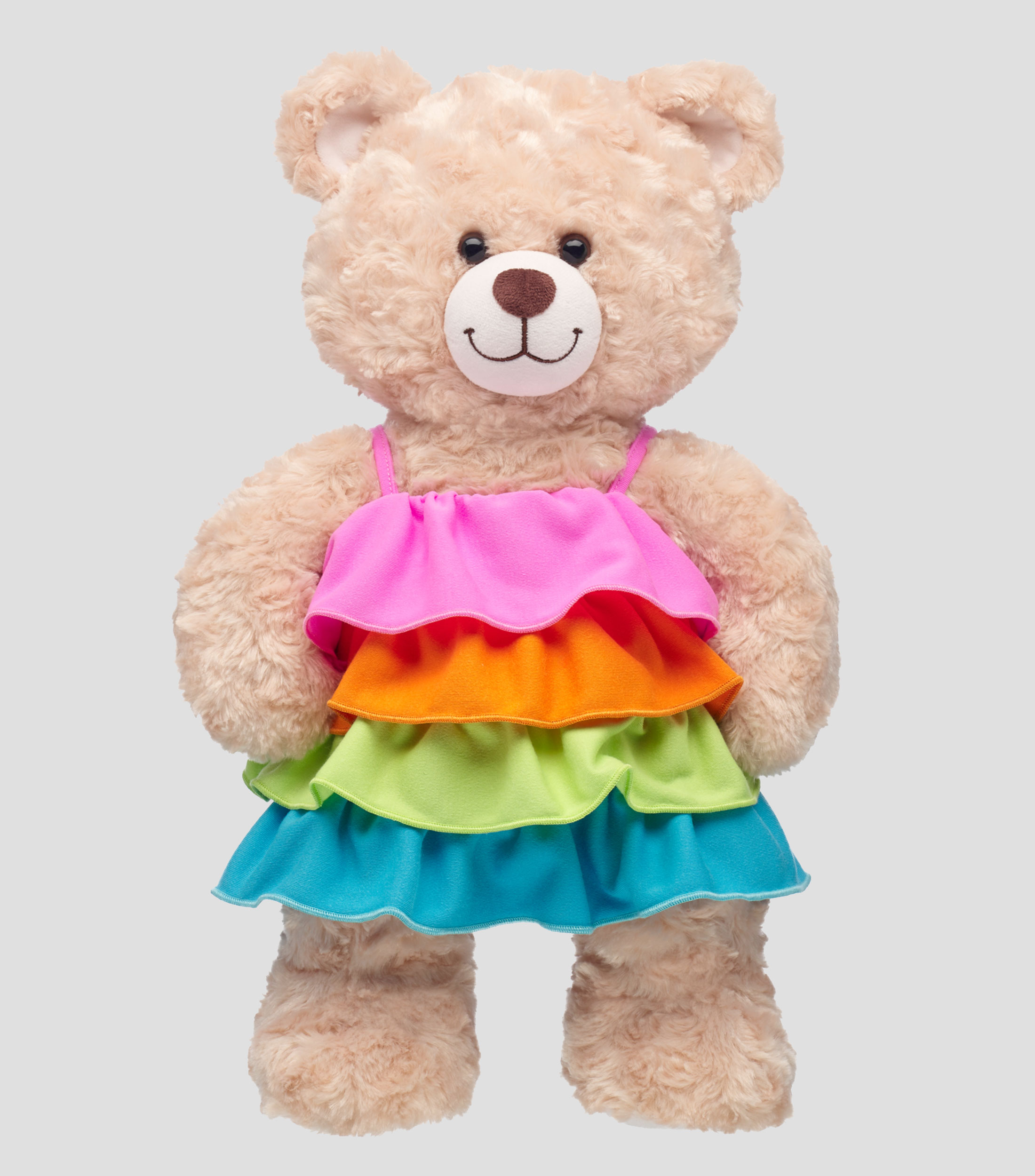 Vestido con olanes para muñeco de peluche