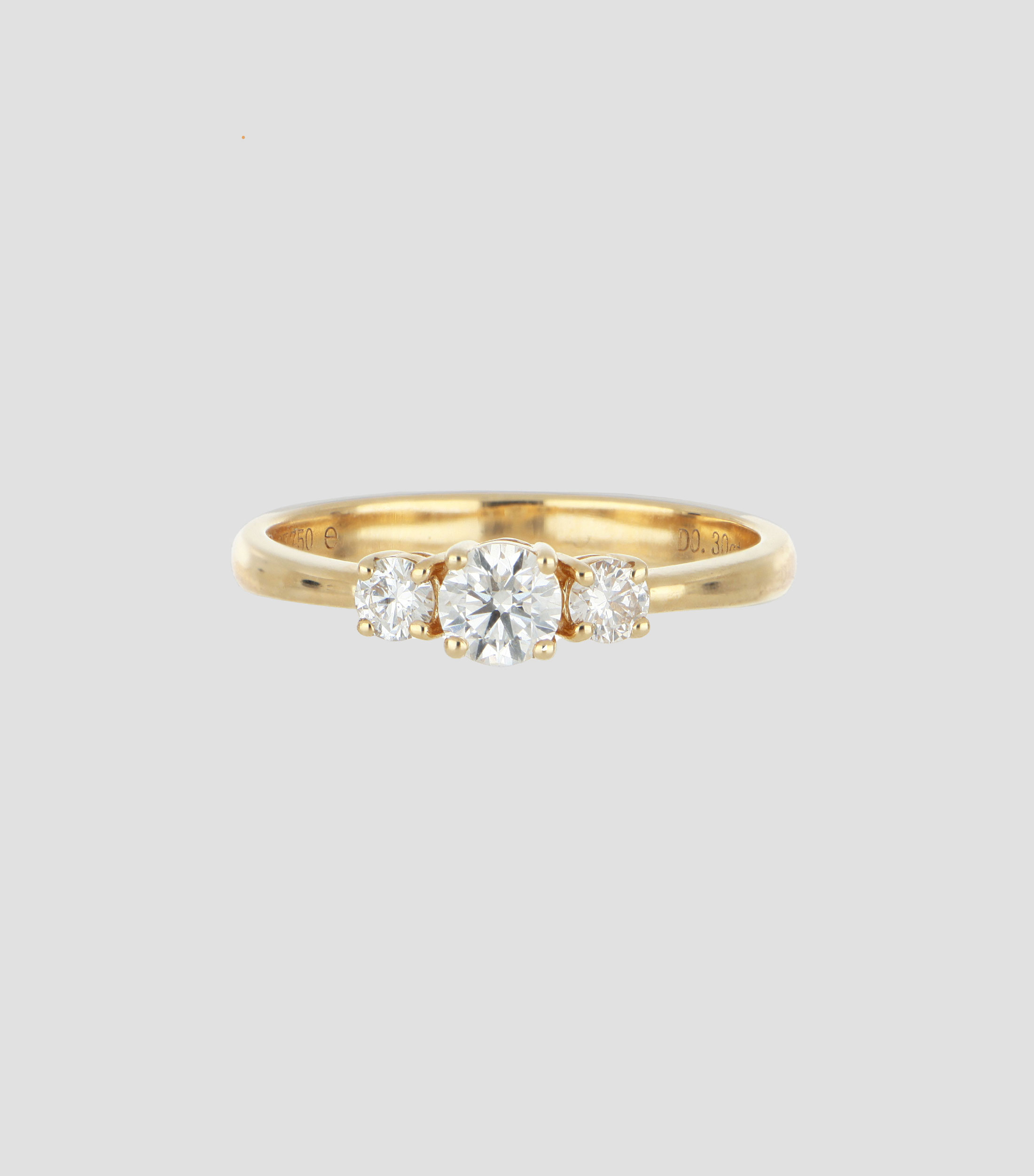 Anillo en Oro de 18 Kilates con Diamante Mujer