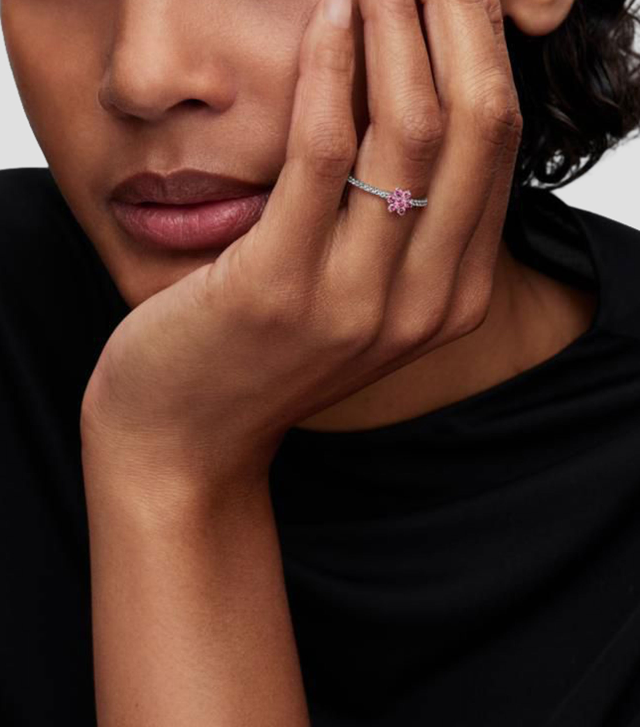 Anillo en plata esterlina Flor Mujer