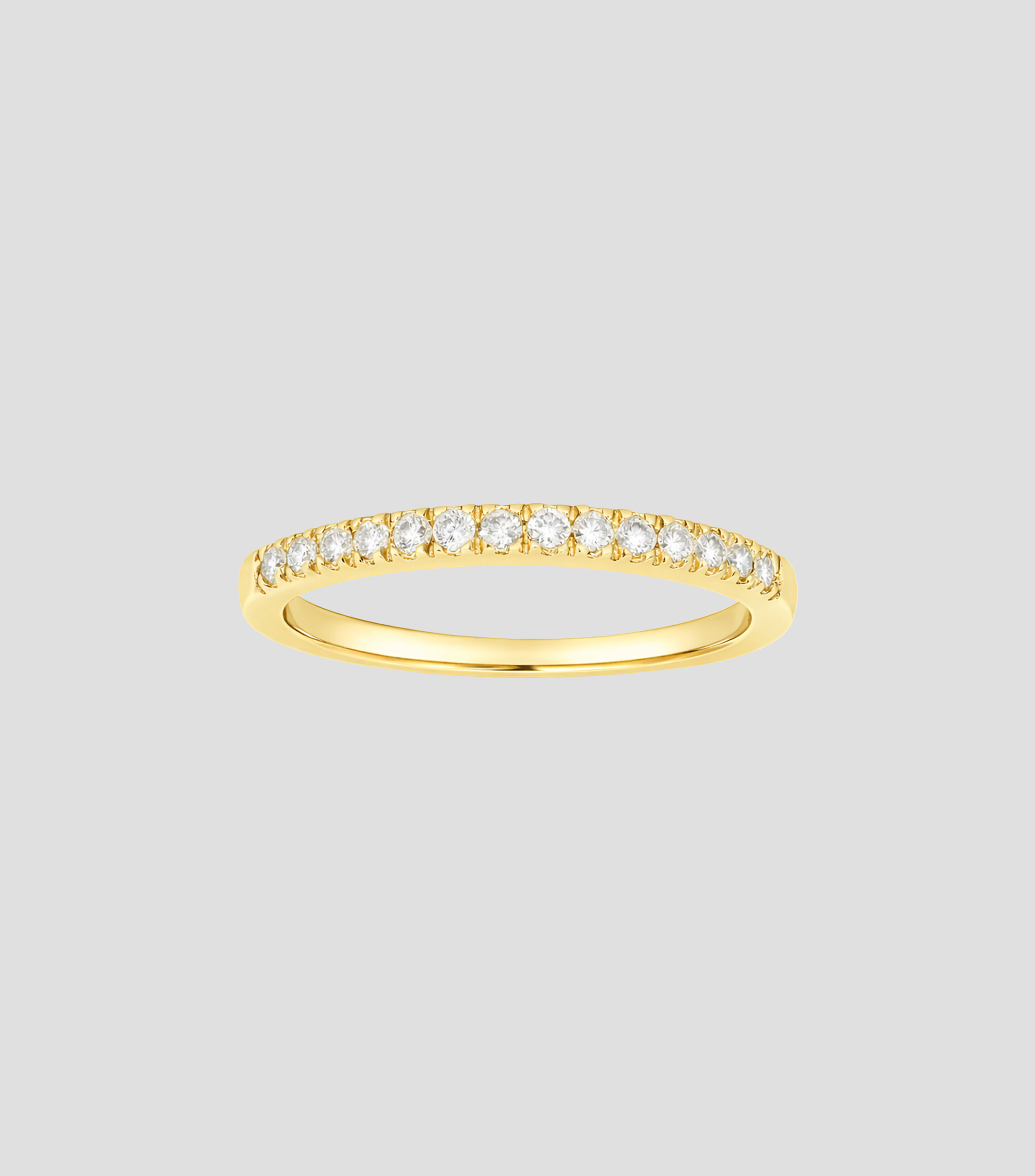 Anillo churumbela en oro amarillo de 14 kilates con diamantes Mujer