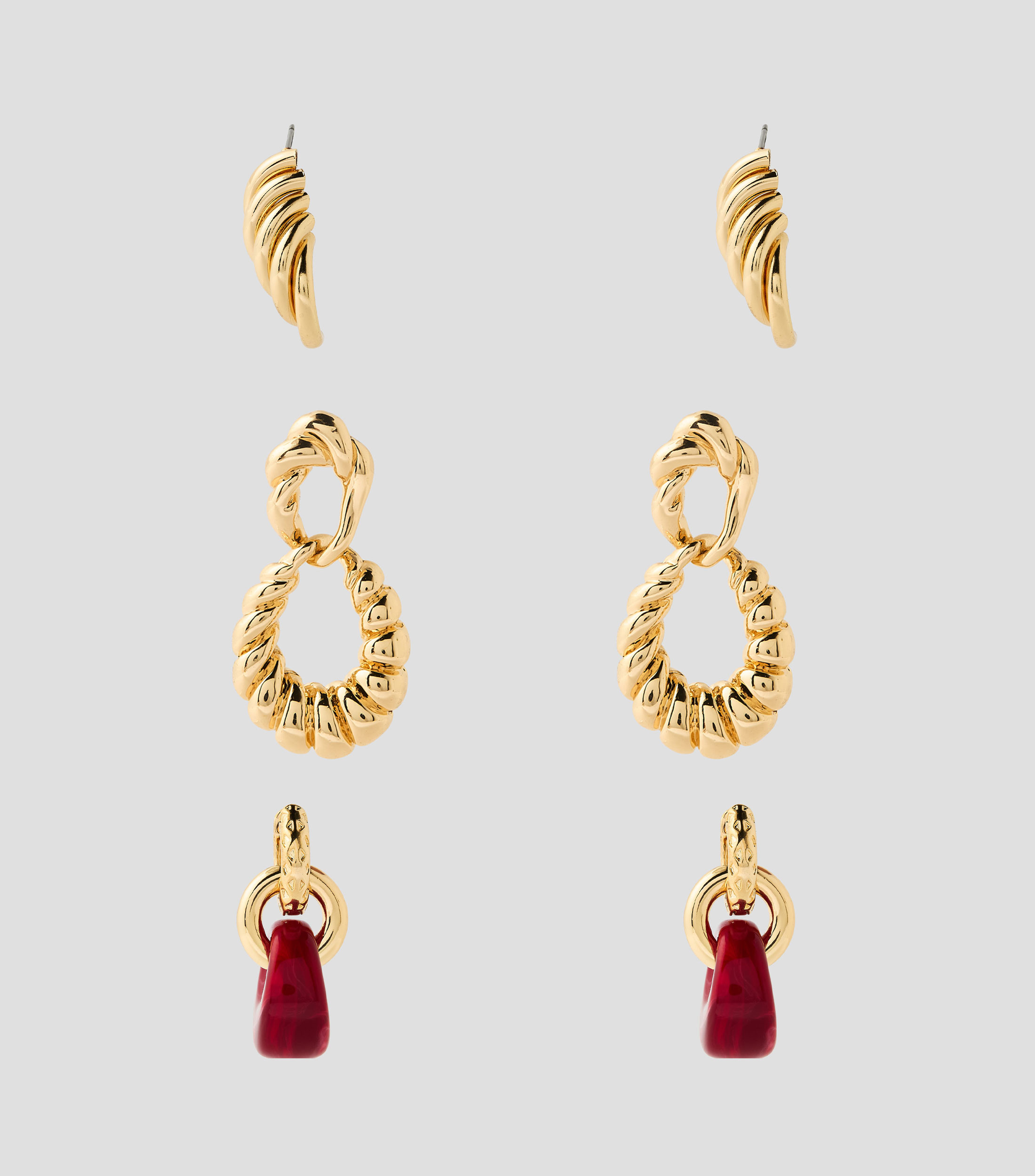 Set 3 aretes Meloro Mujer