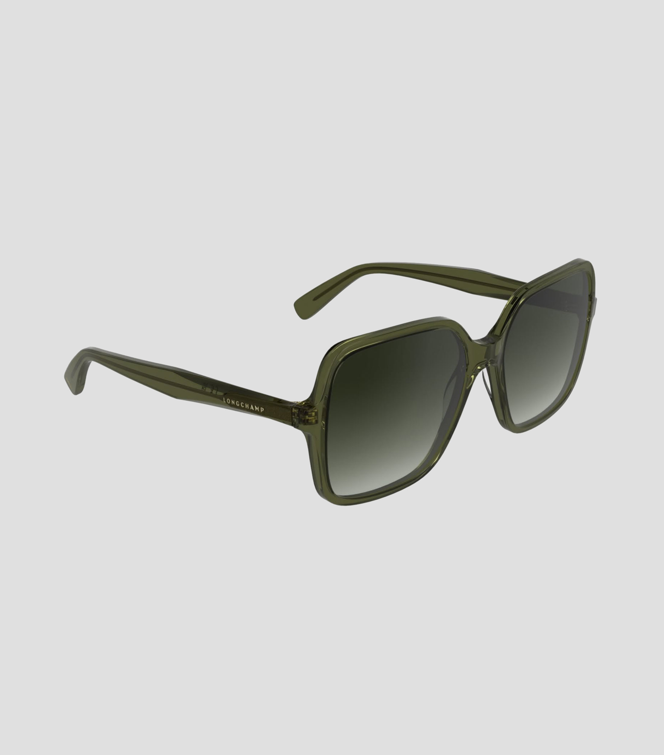 Lentes de sol cuadrados khaki Mujer