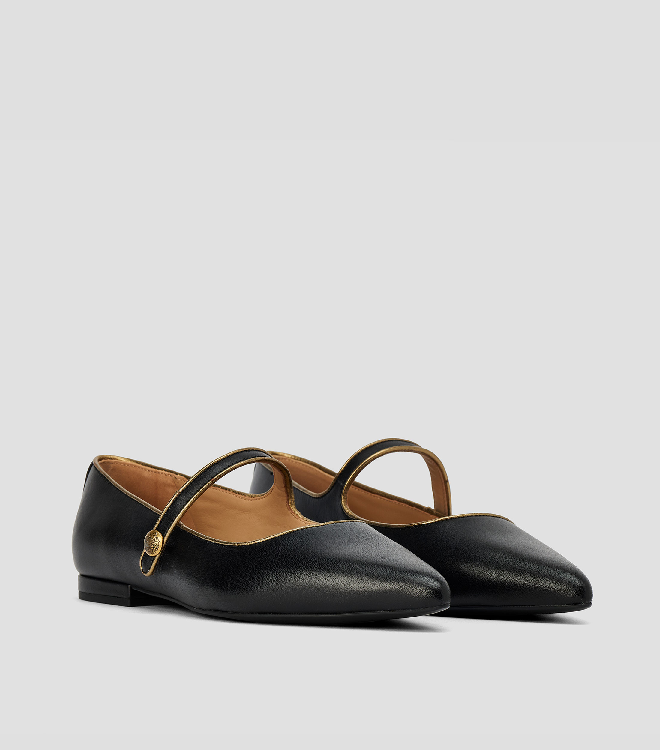 Flats Londyn con tira en piel Mujer