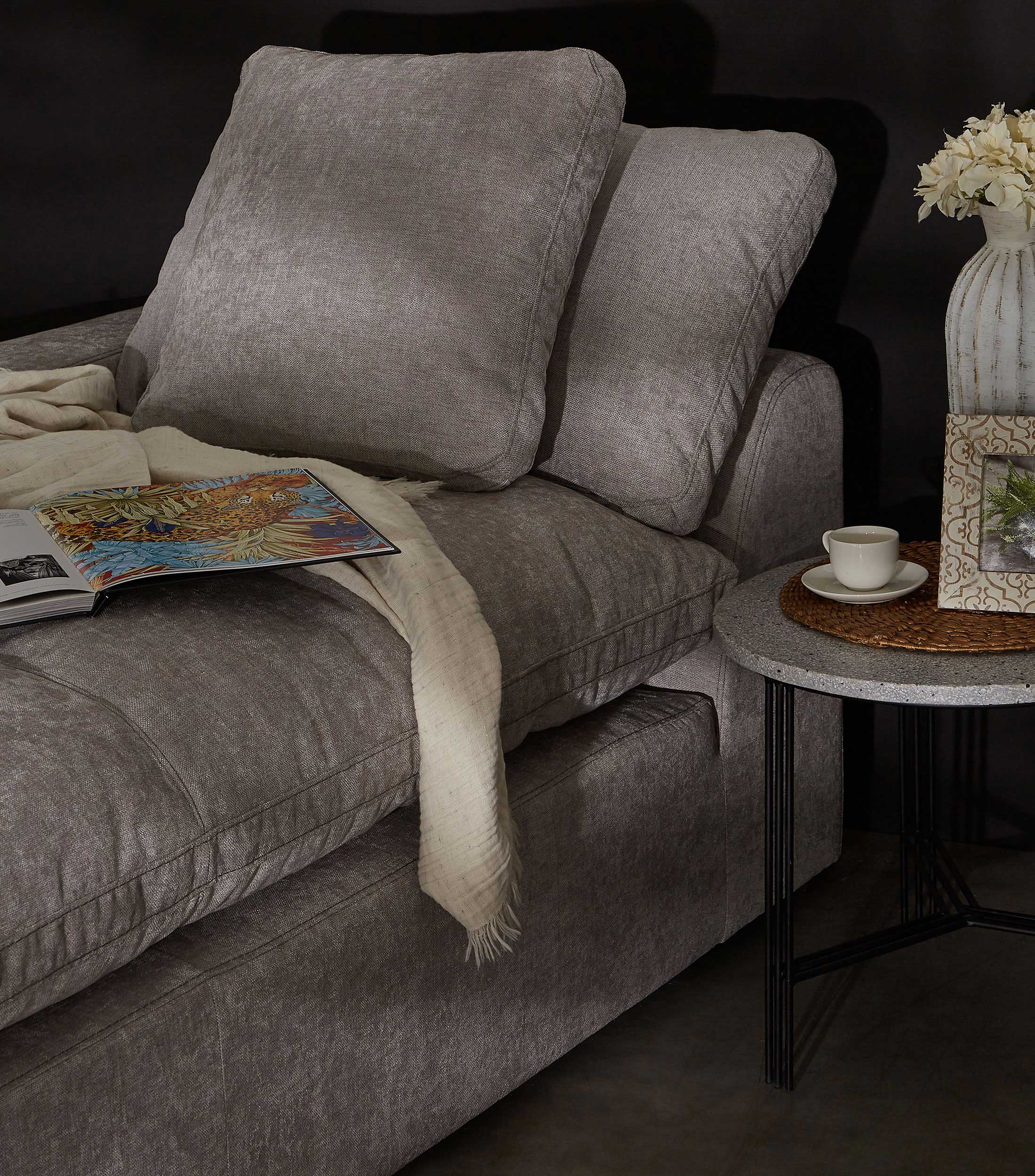 Chaise Lounge Izquierdo Serena Gris Claro