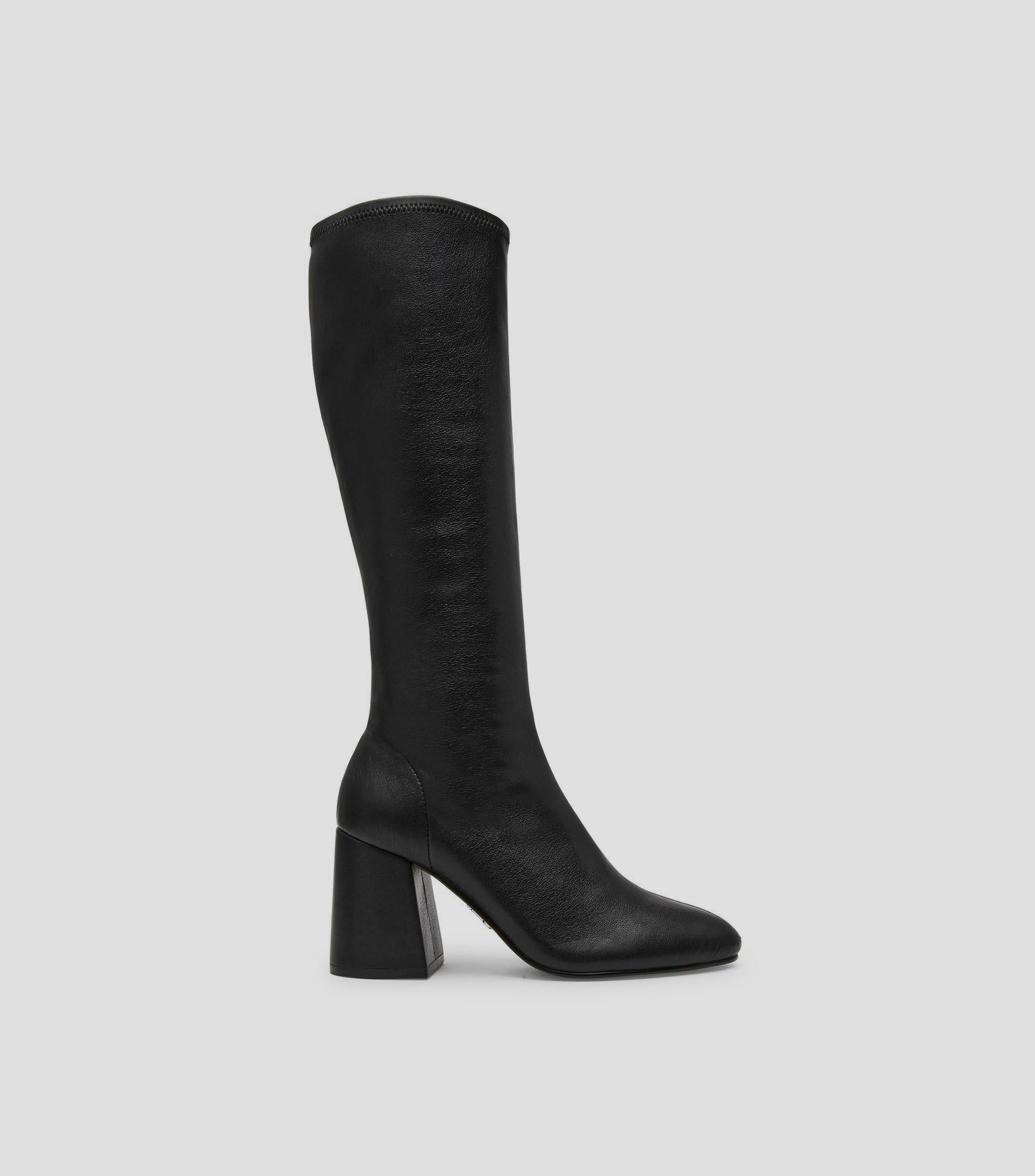 Botas casuales largas con tacón alto cuadrado Mujer