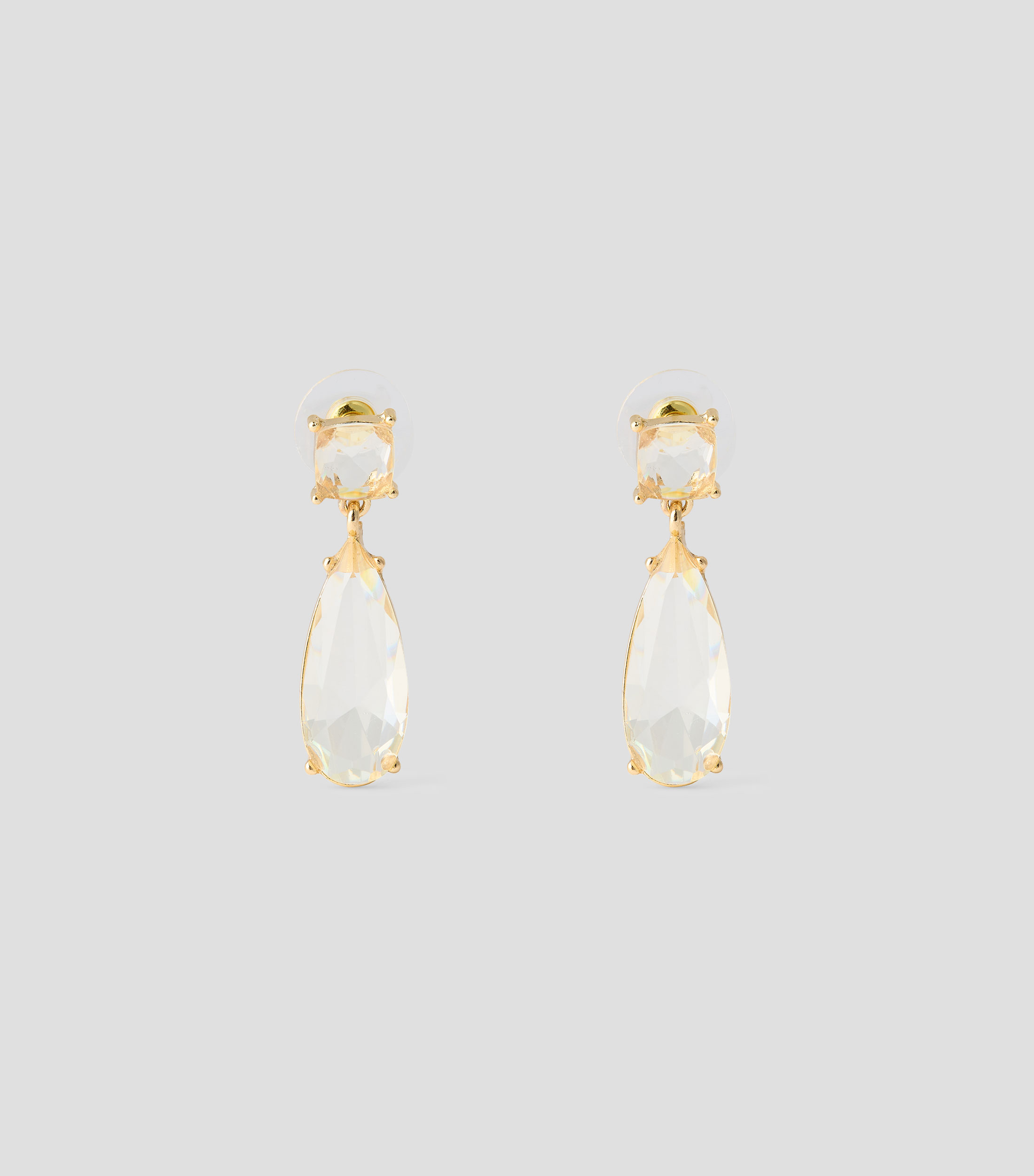 Aretes colgantes con cristal Mujer