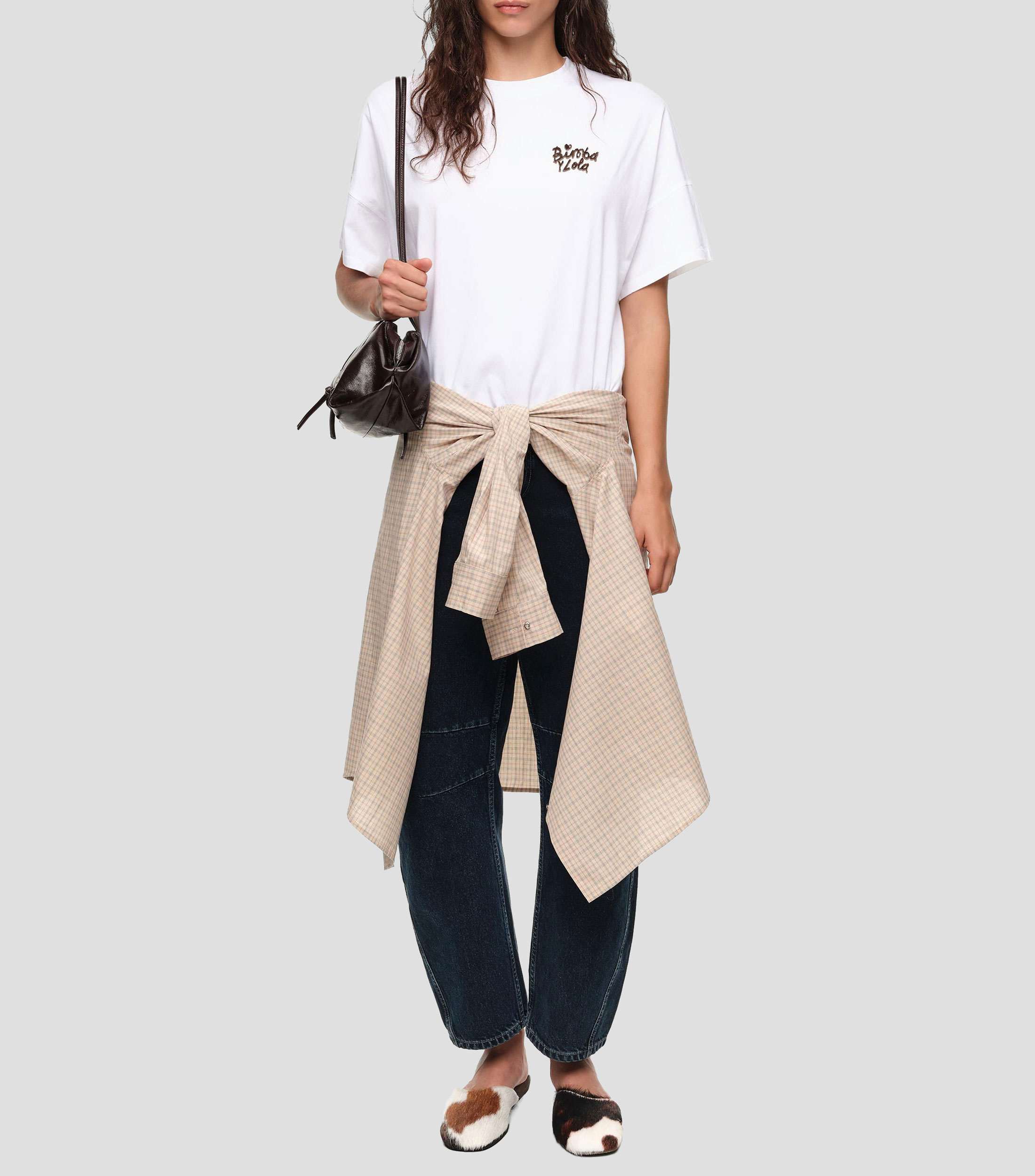 Playera cuello redondo manga corta estampado Mujer