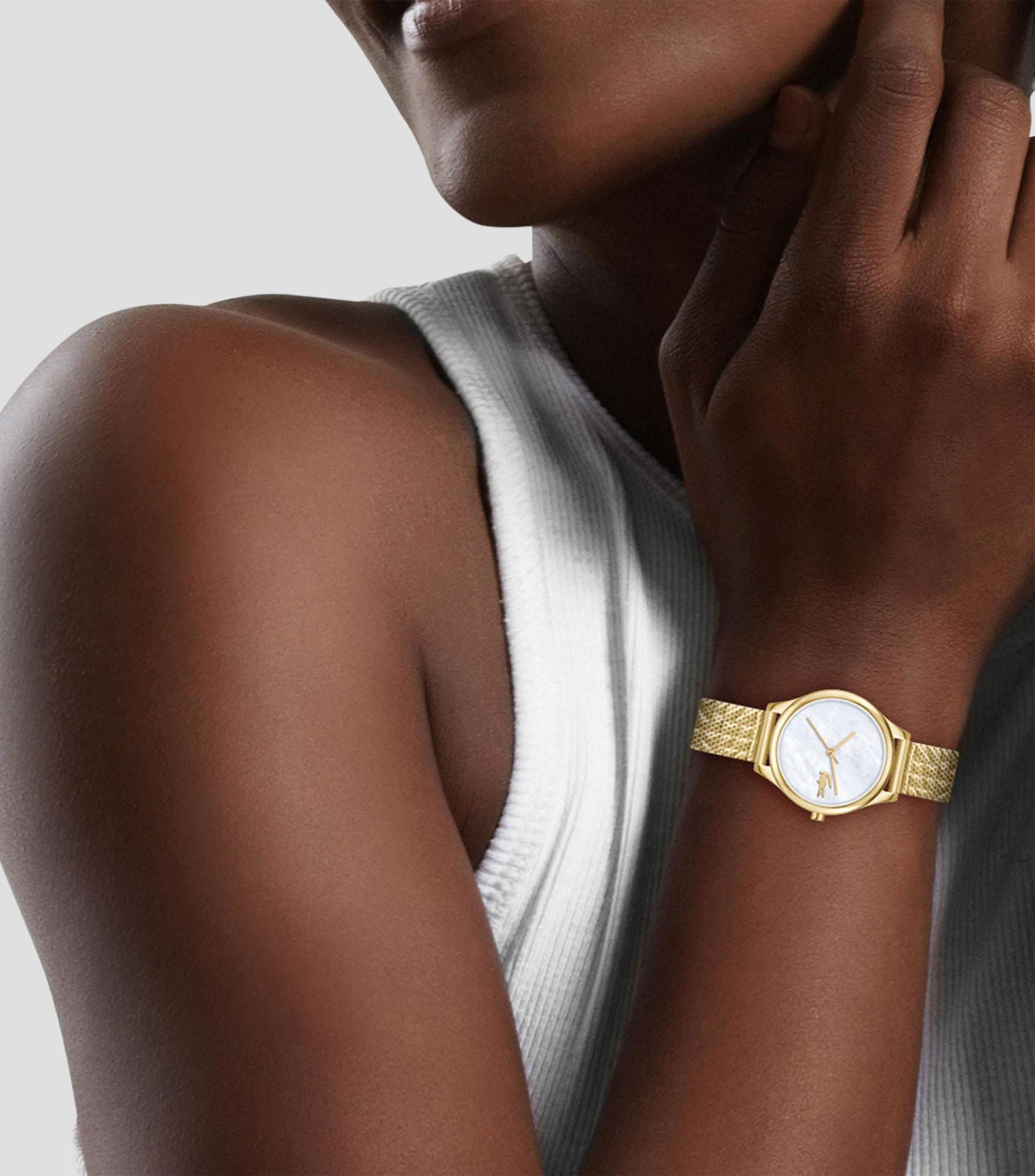 Reloj para mujer Crocodelle casual Blanco, Dorado