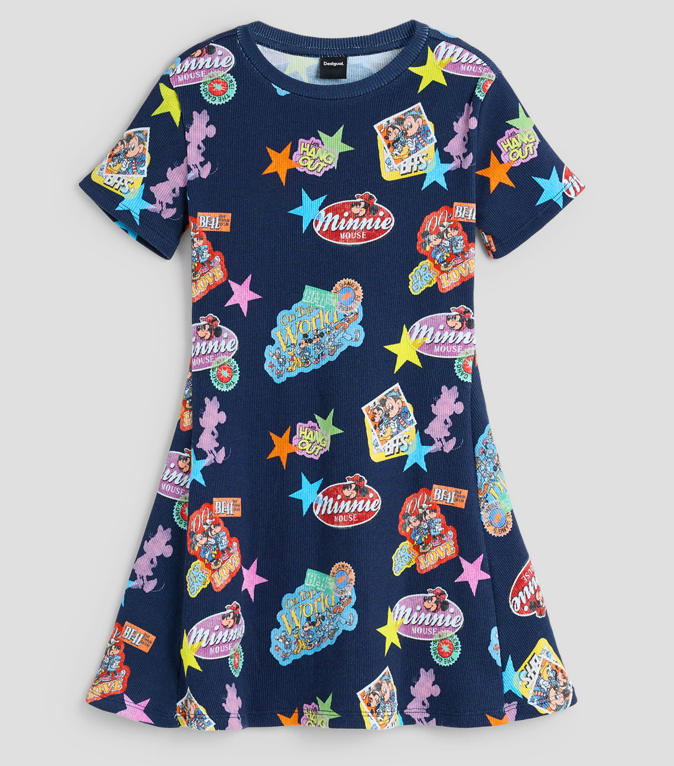 Vestido corto estampado Niña