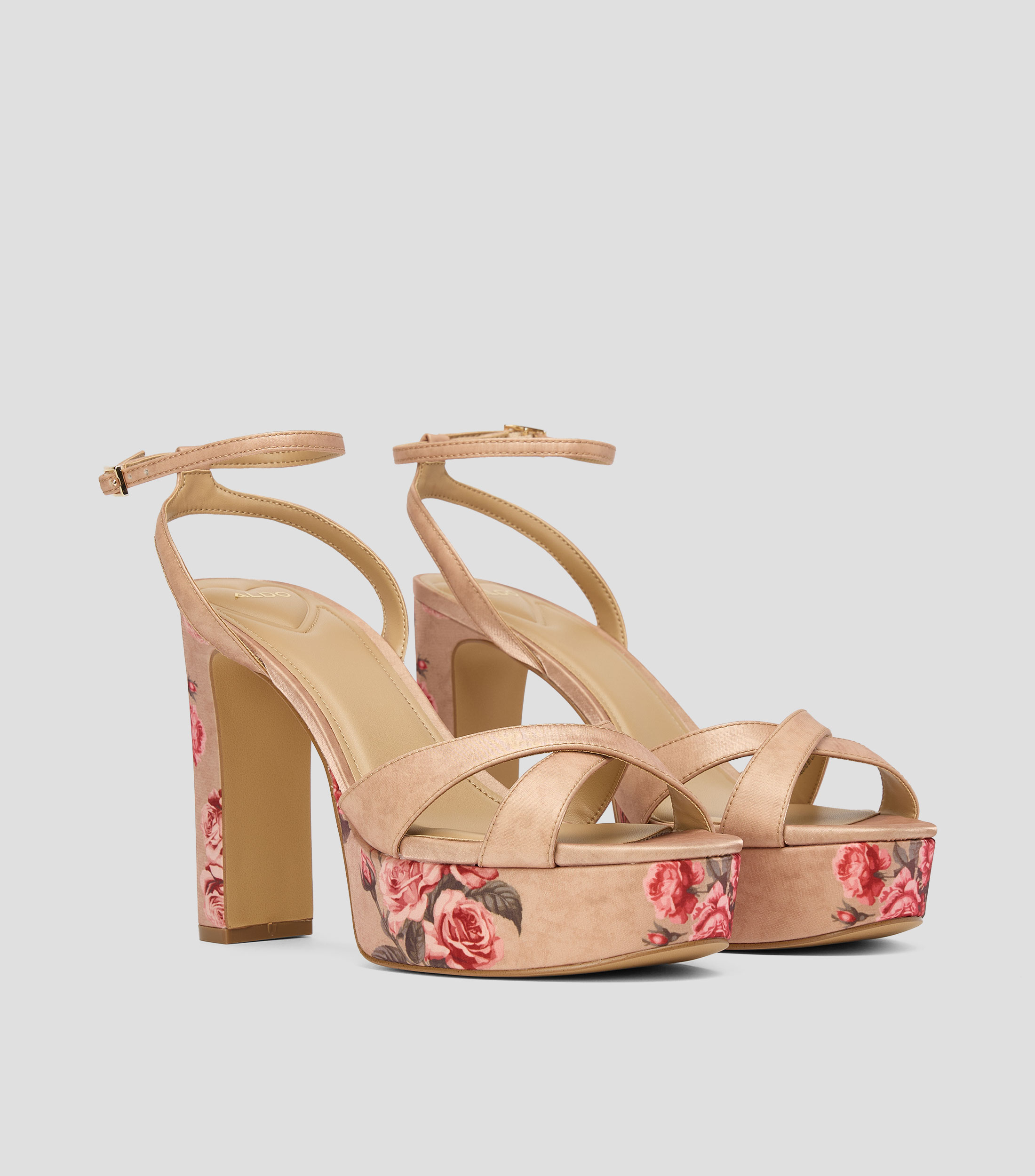 Sandalias tacón alto ancho Rosine Mujer