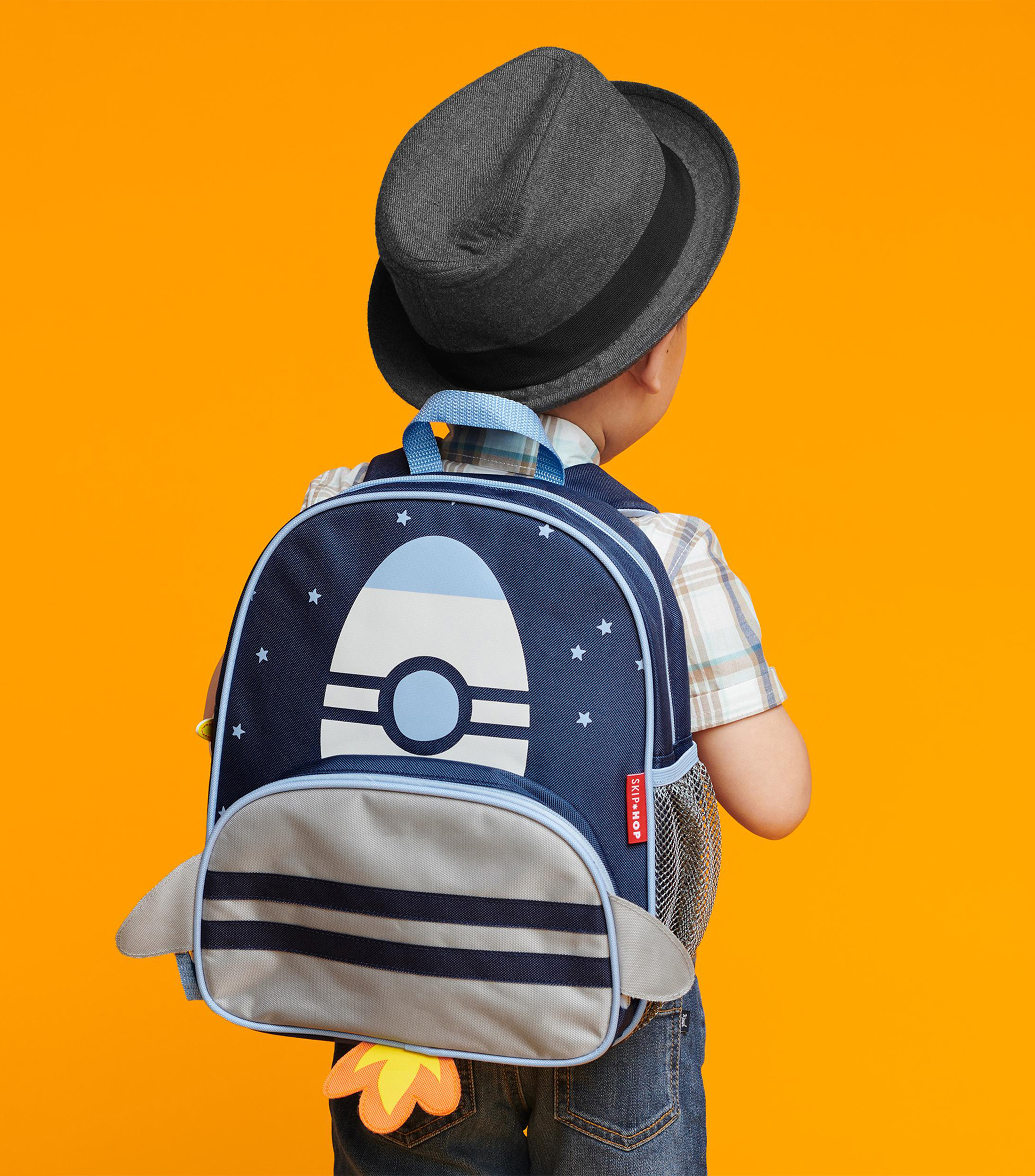 Mochila Escolar Cohete Azul Niño