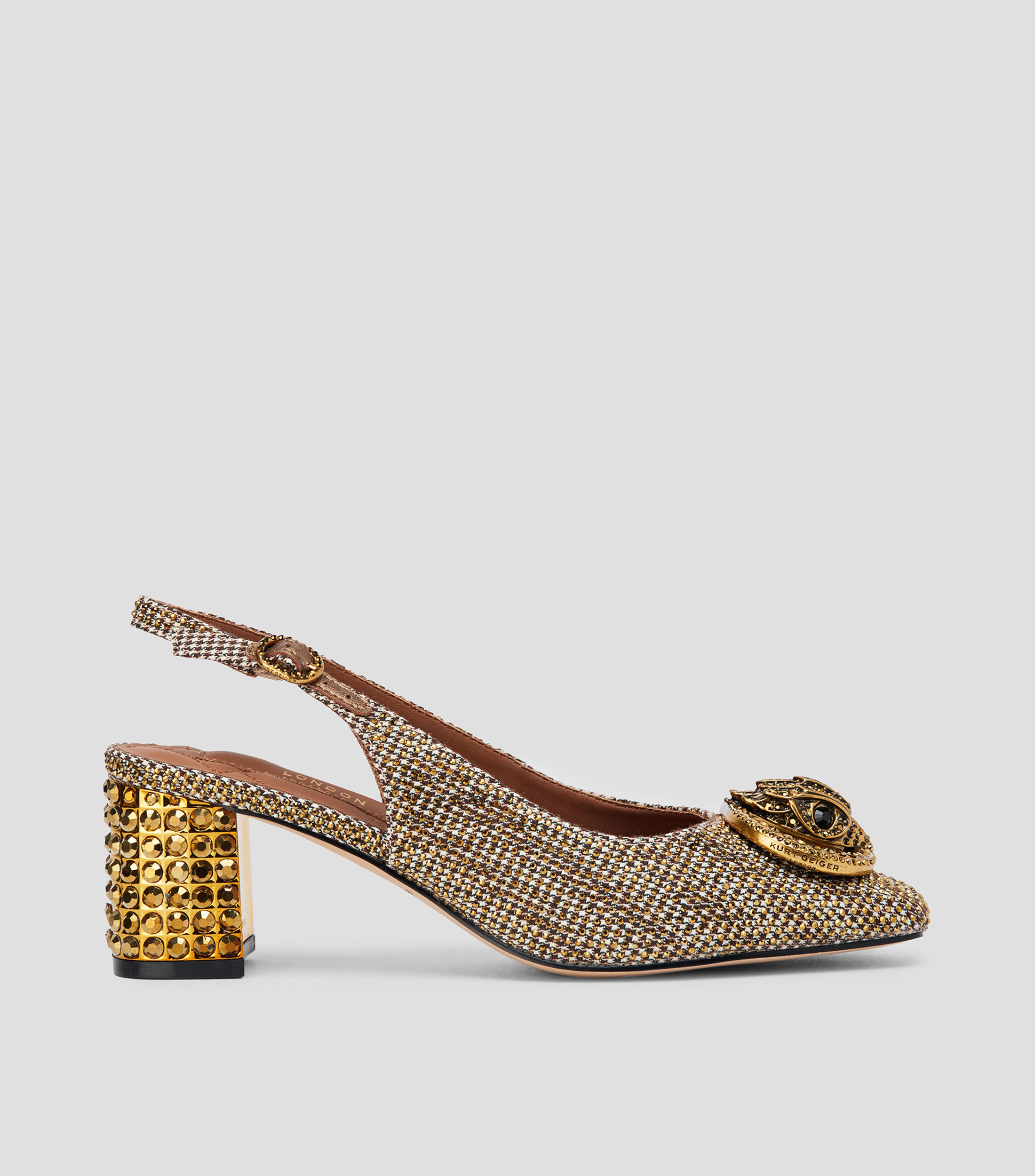 Zapatillas Slingback tacon bajo Mujer