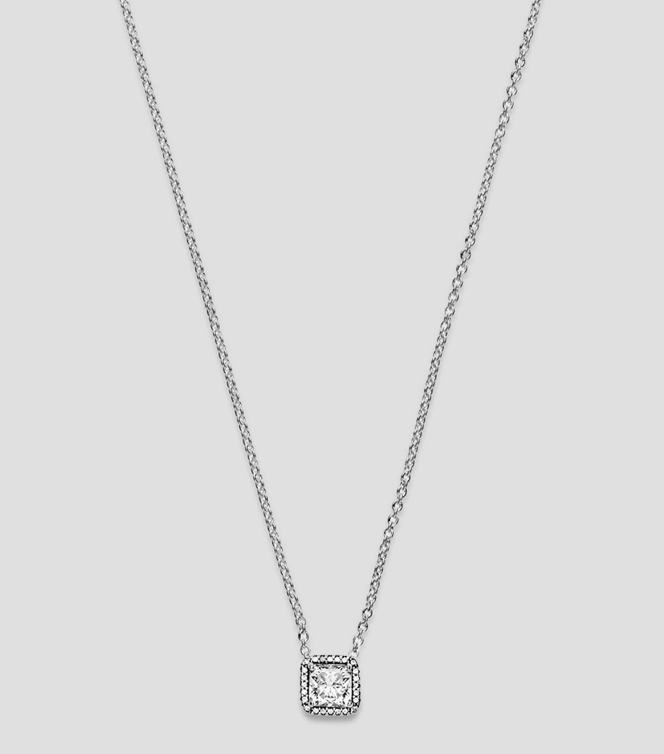 Collar en plata .925 con circonitas Halo Mujer