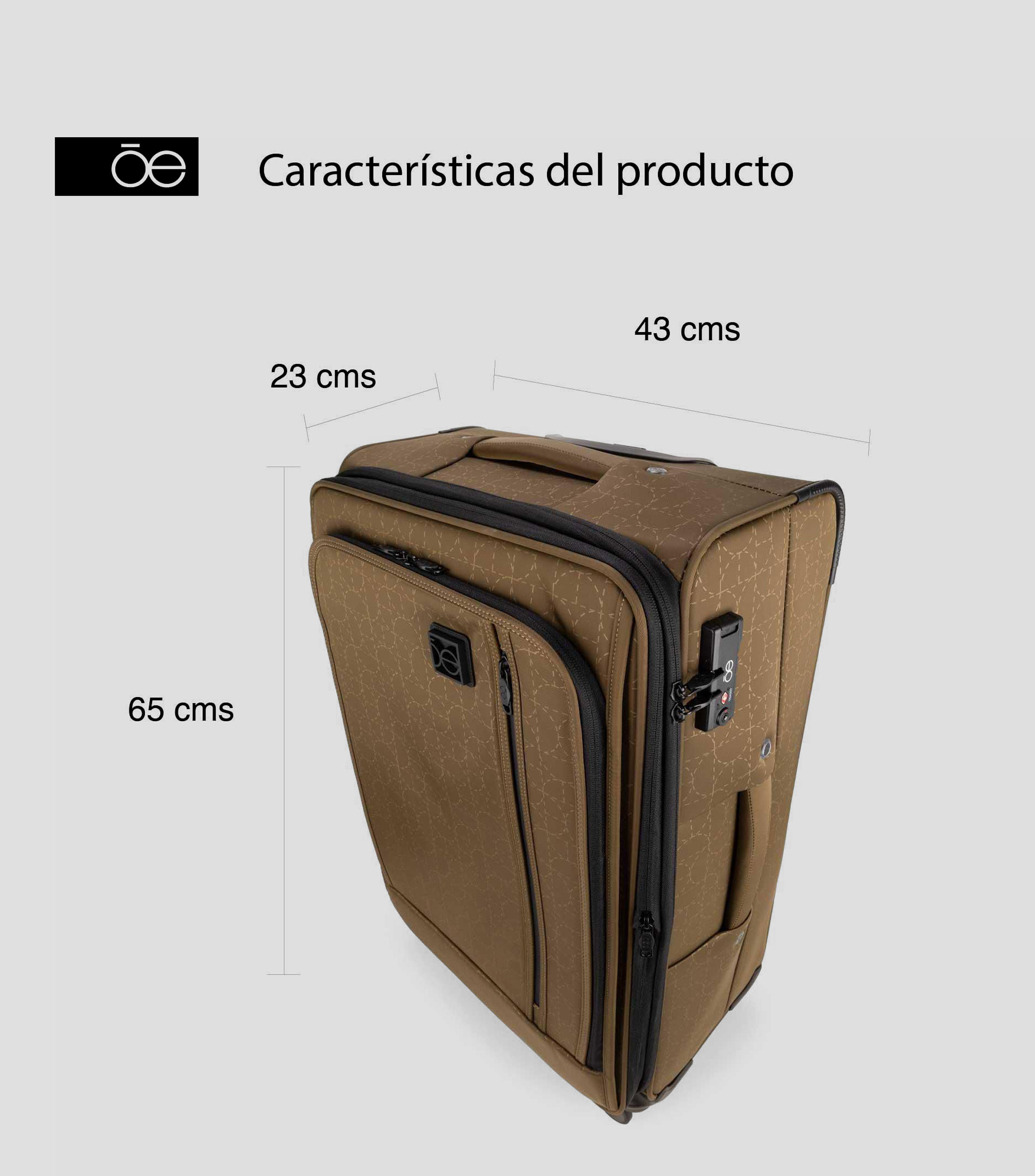 Maleta de viaje 20 kg Verde Olivo