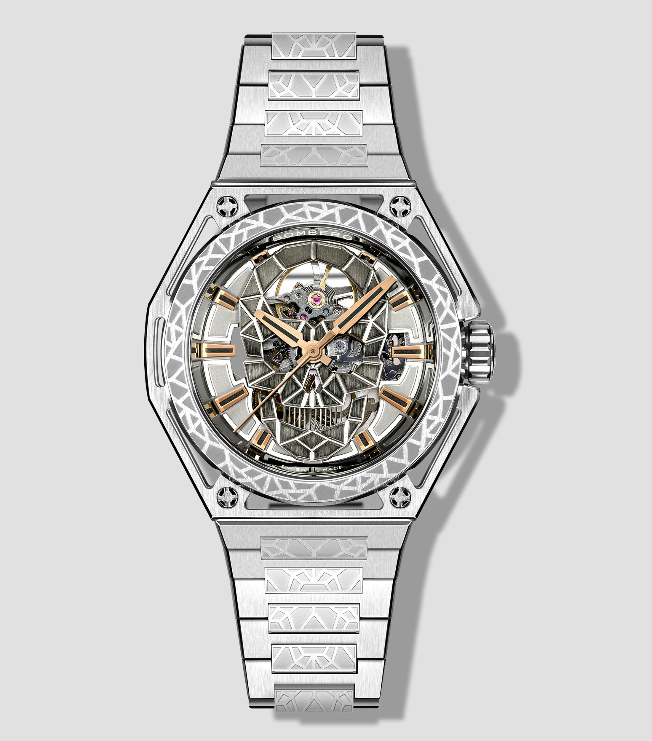 Reloj para Hombre Edge Abyss Skeleton Automatic Casual, Plateado