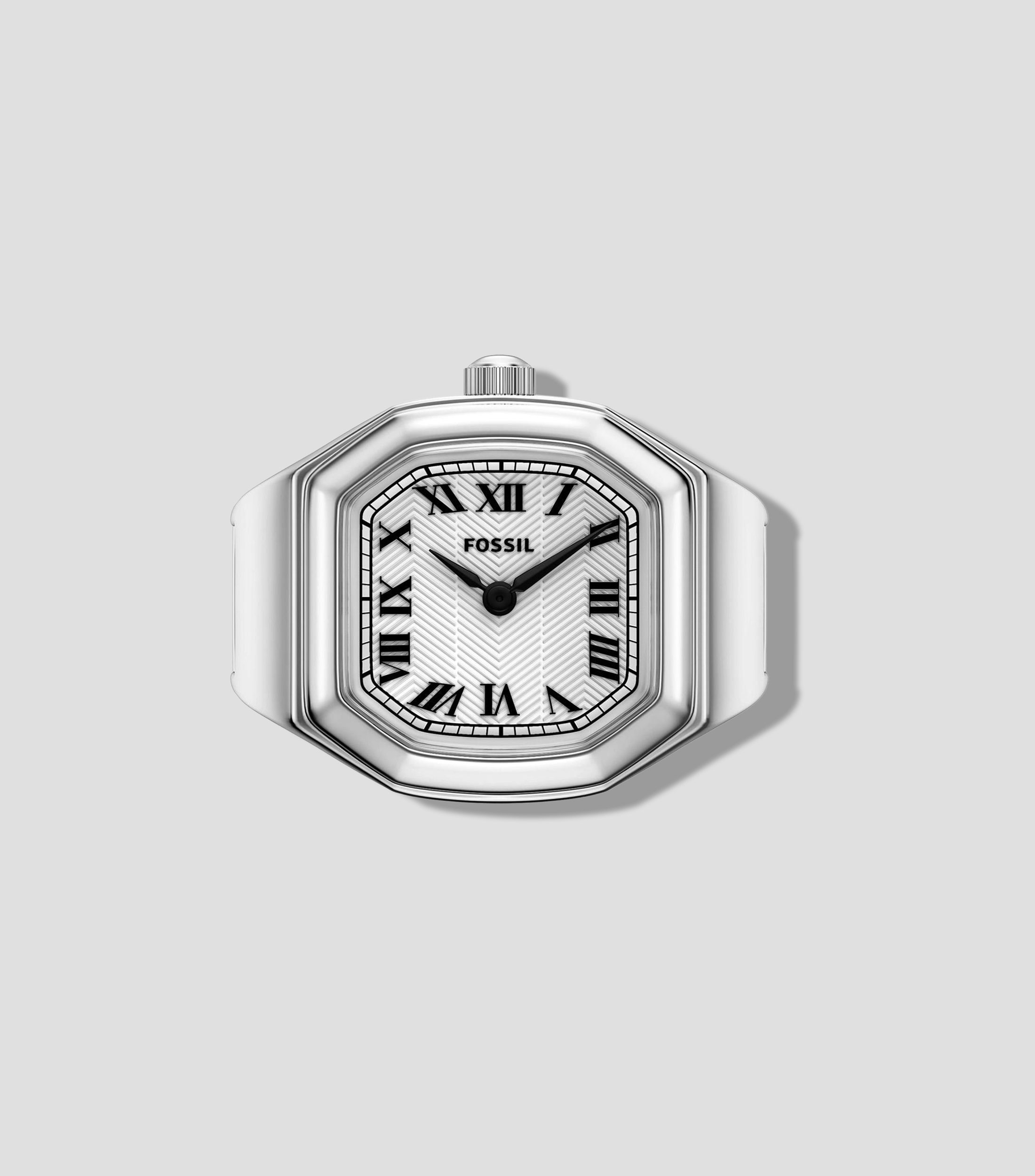 Reloj anillo para Mujer casual plateado