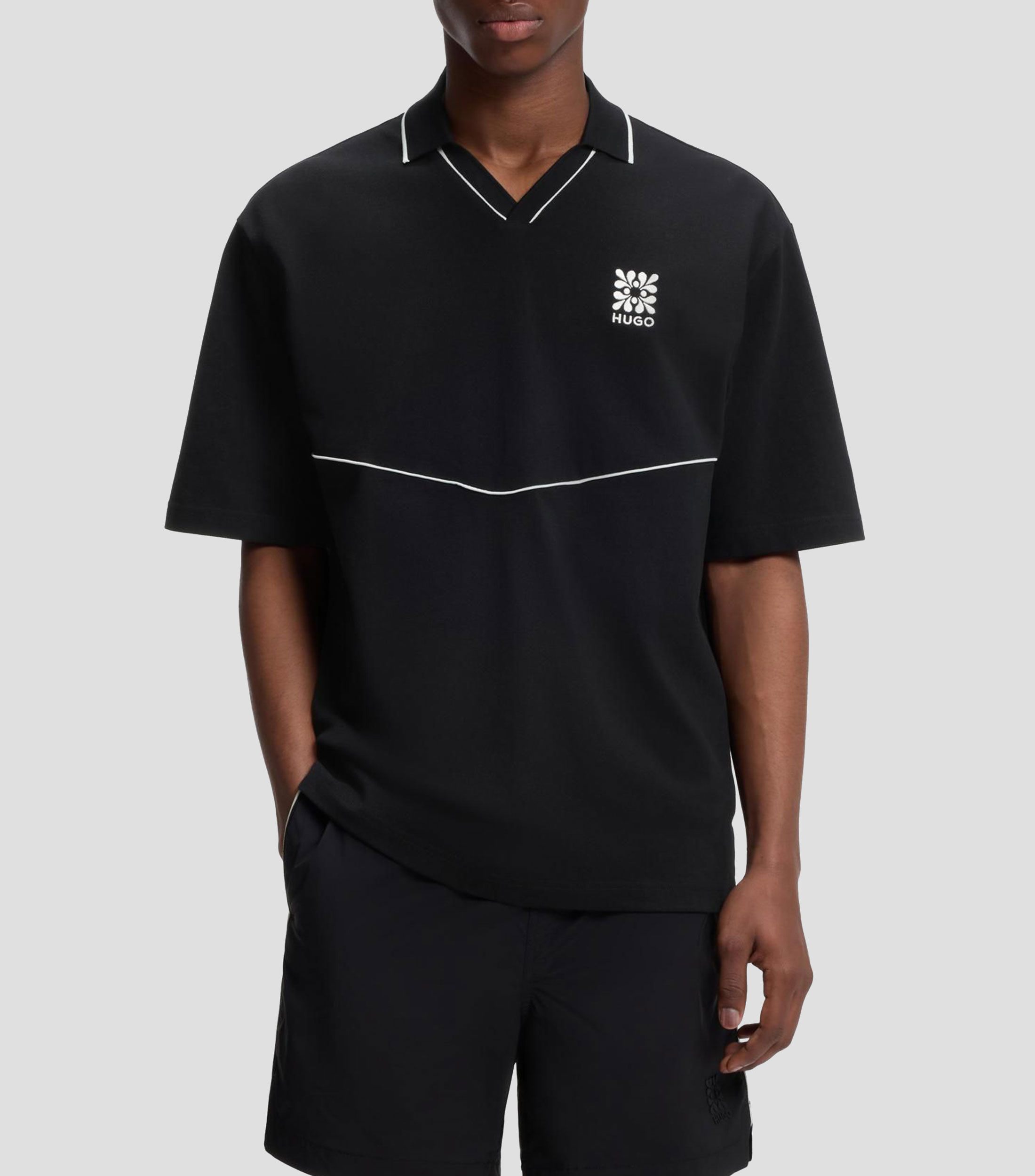 Polo con logo bordado Hombre