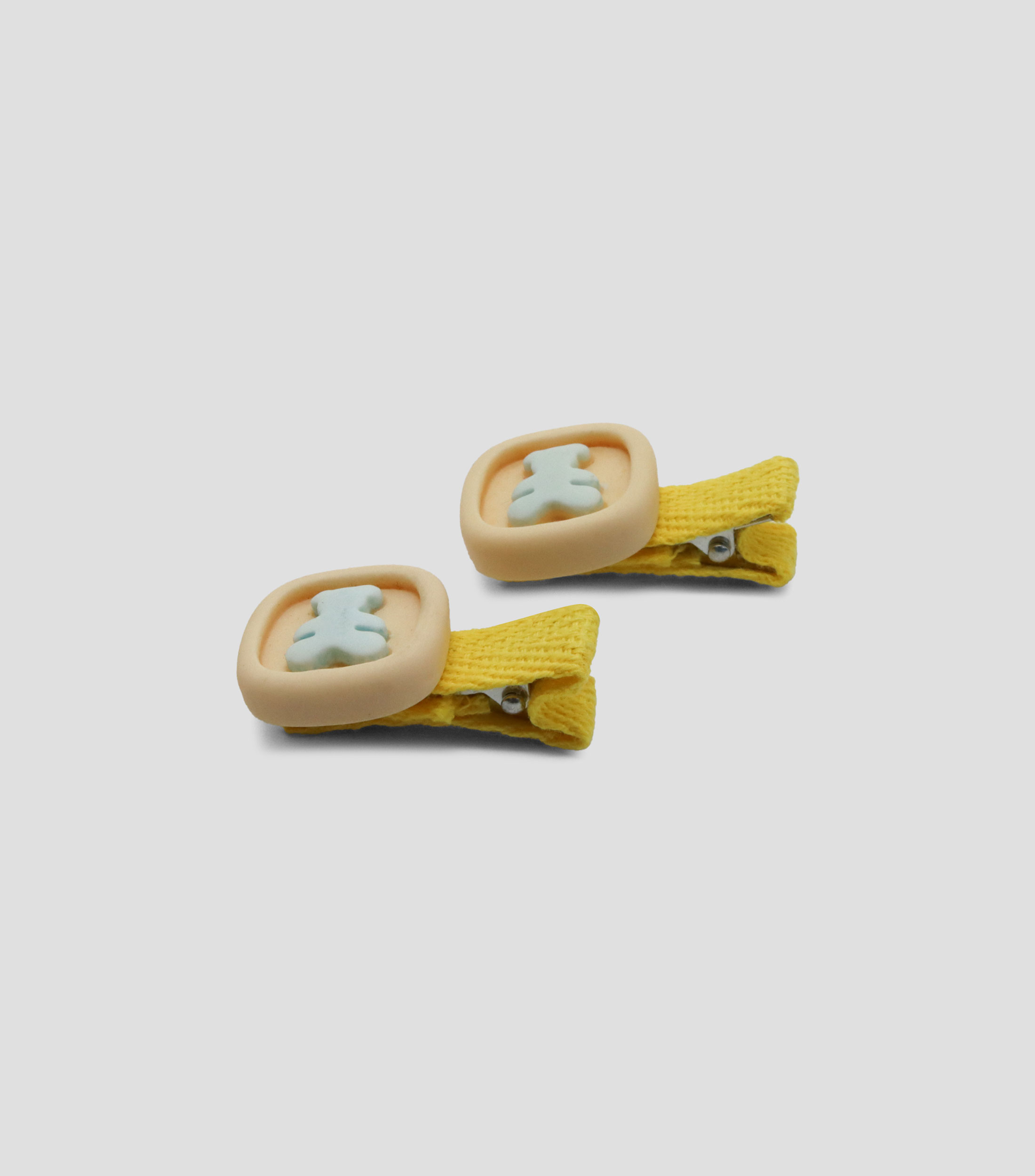 Broches amarillos con osos azules Niña