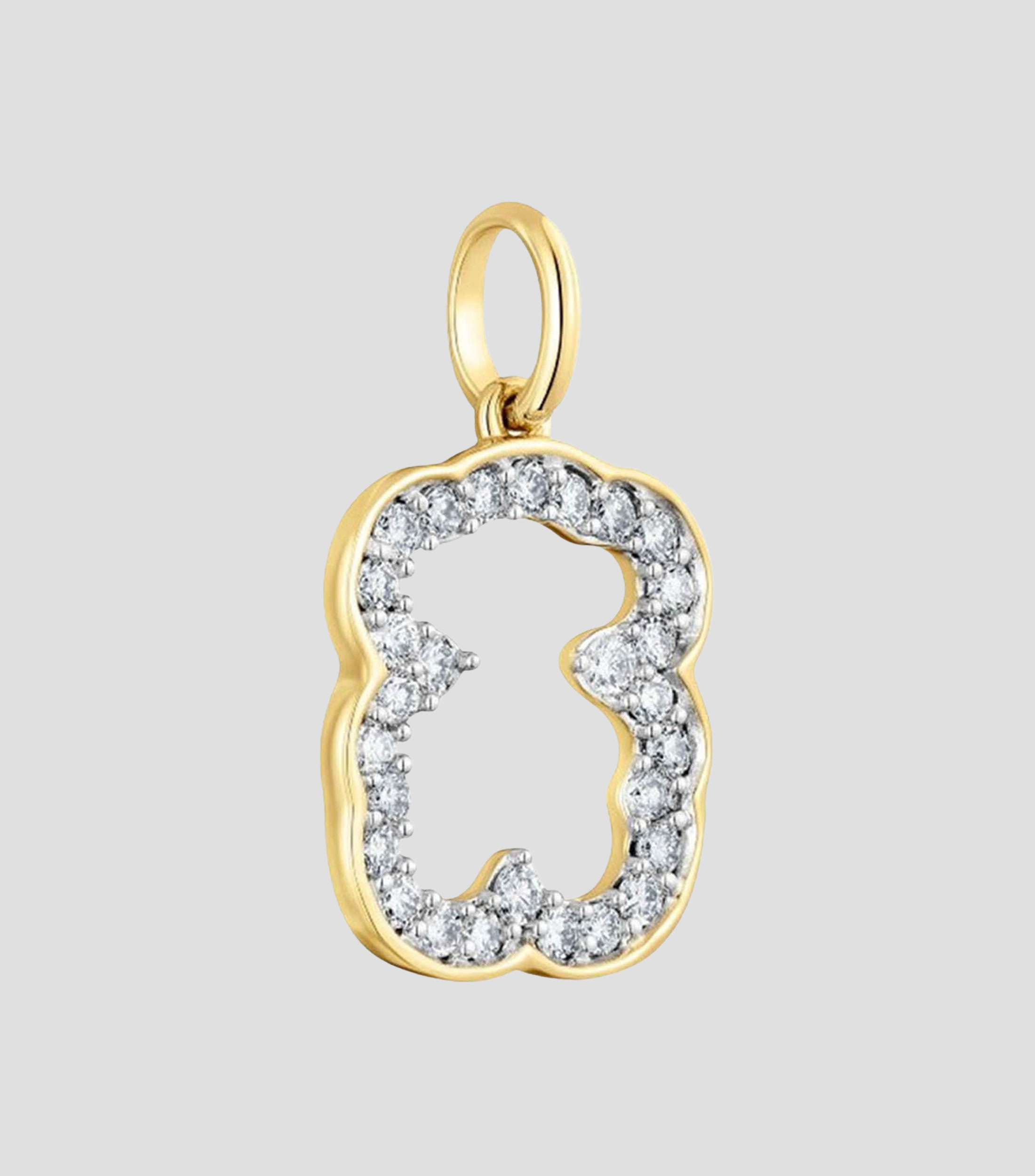 Dije en oro amarillo de 14 kilates con diamantes Mujer