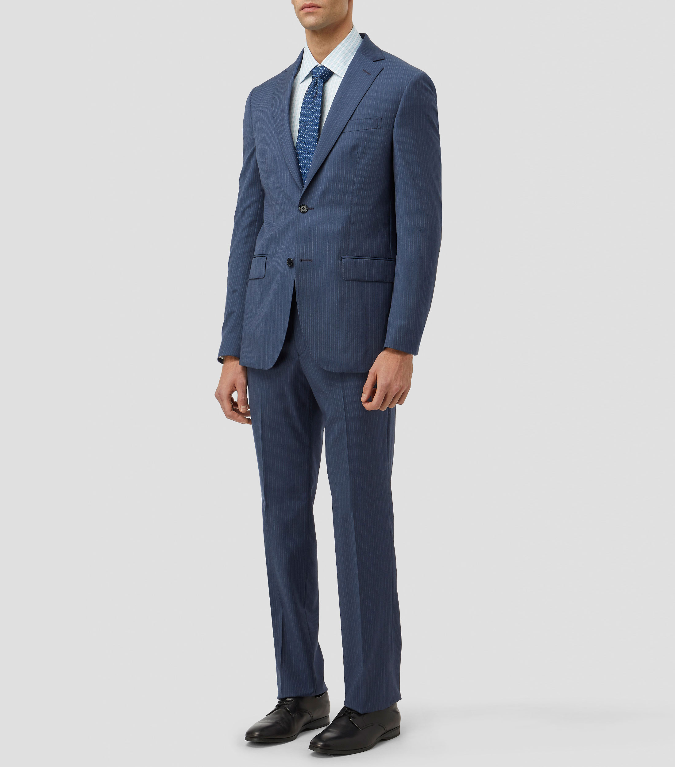 Traje de corte regular a rayas Hombre