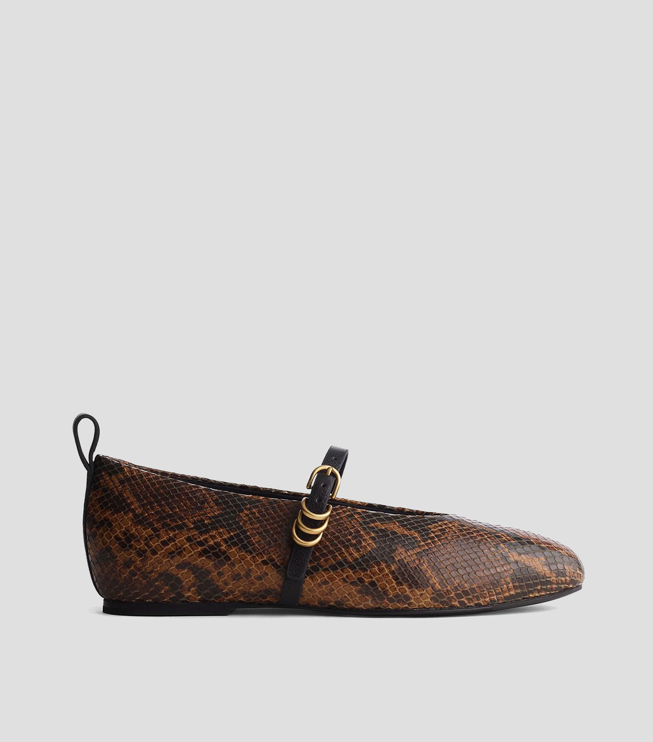Flats Spire en piel animalprint Mujer