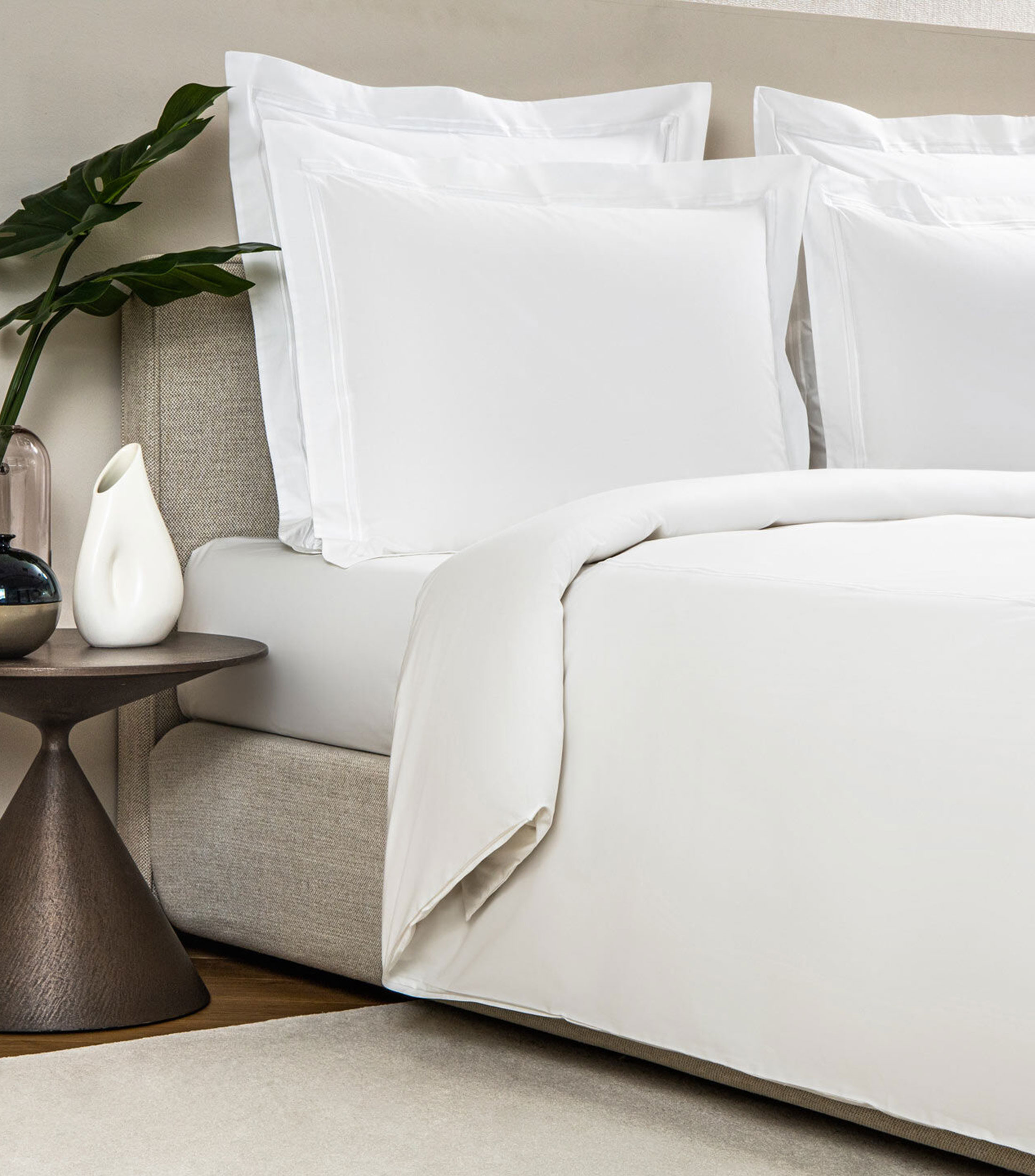 Funda para duvet king size en algodón Hotel Bourd blanca