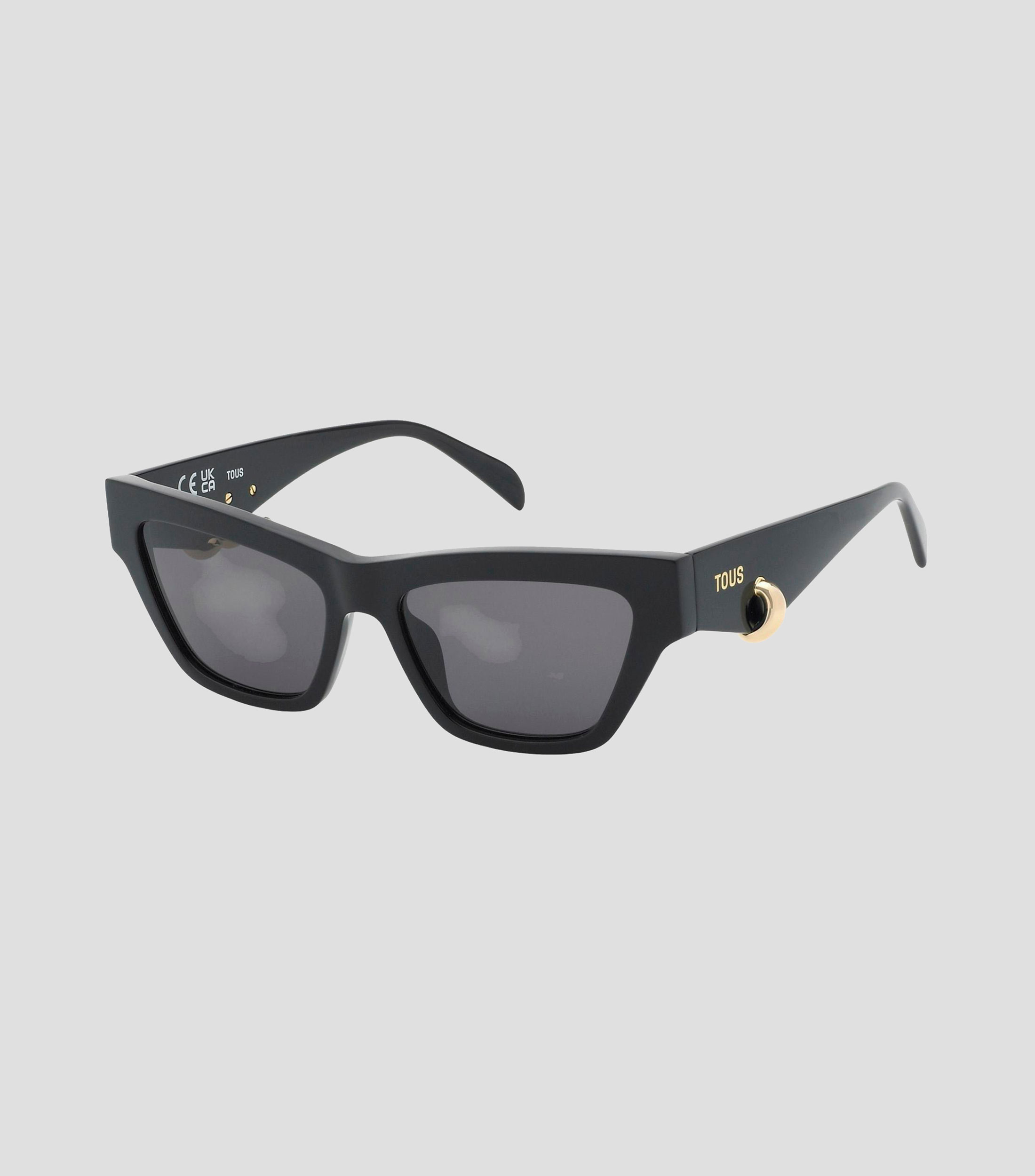 Lentes de sol ojo de gato Earring Hoops negros Mujer