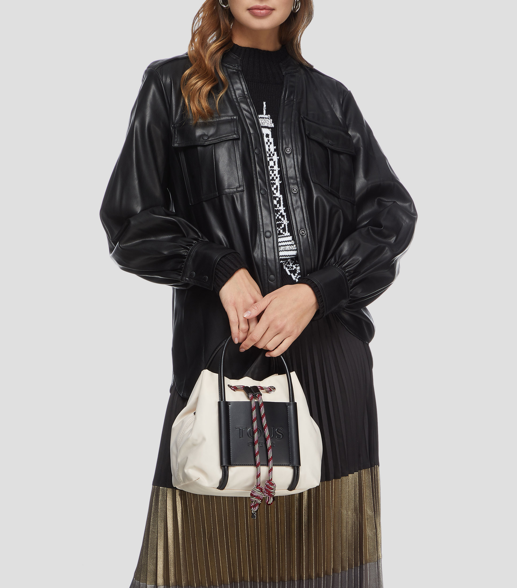 Bolsa bucket beige Empire Soft Mujer