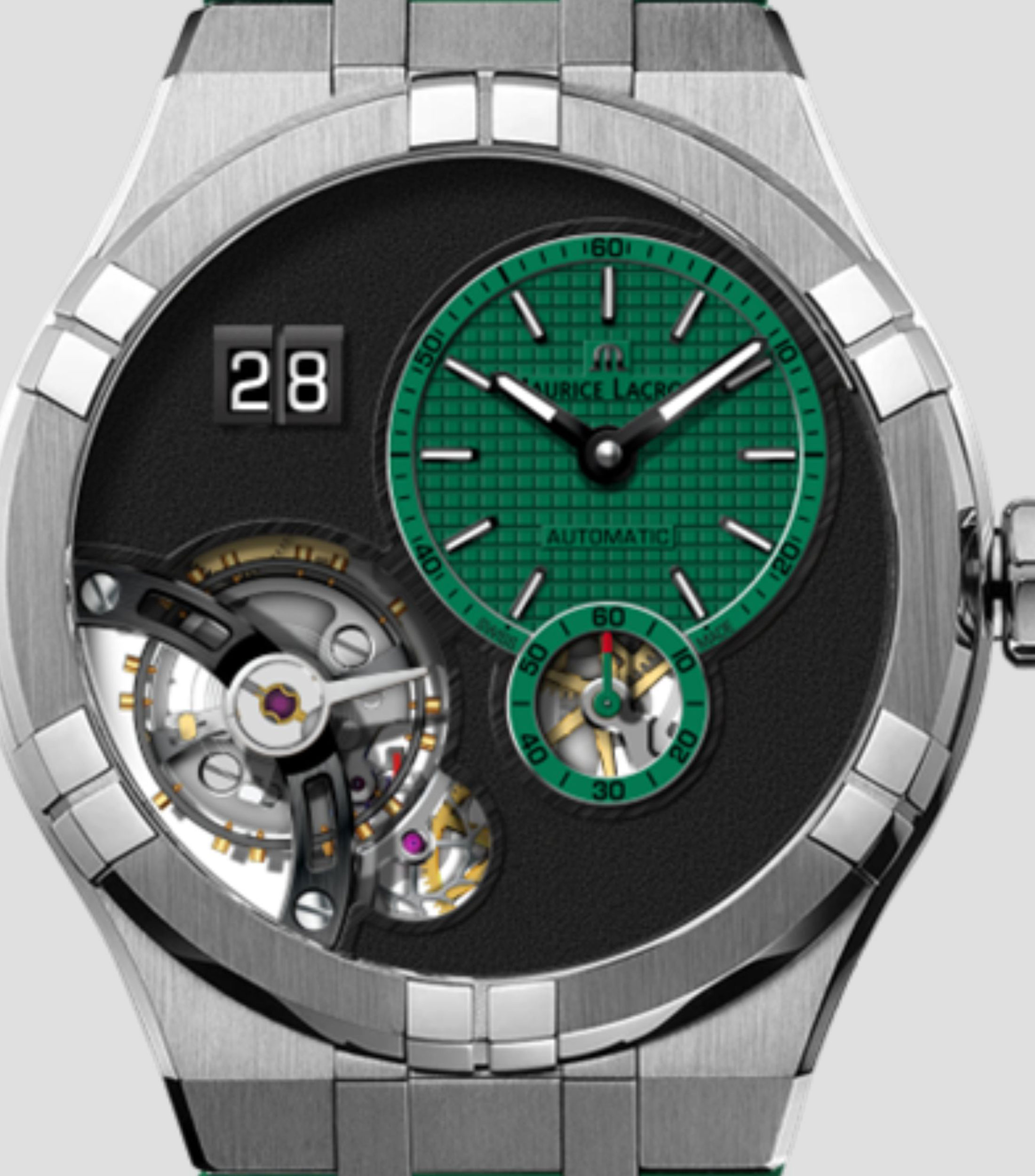 Reloj para hombre Aikon Master Grande Date Casual, Plateado
