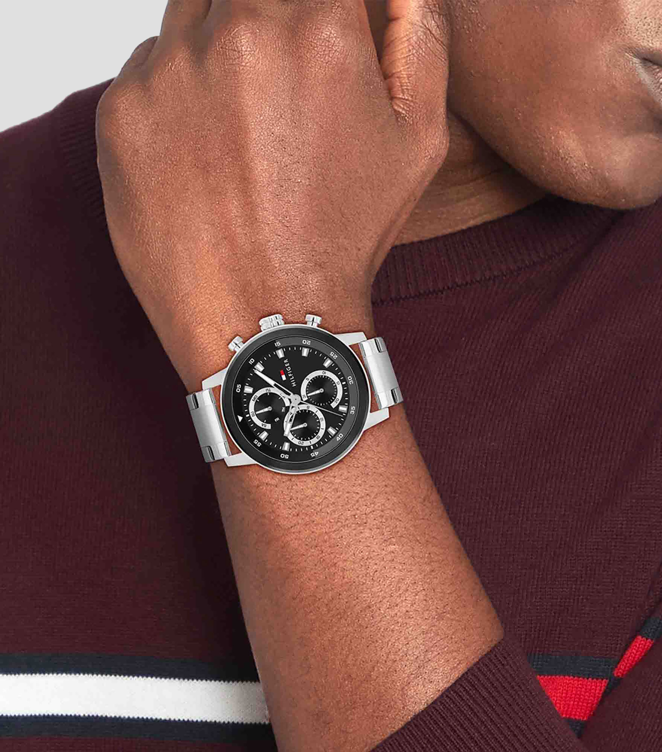 Reloj para Hombre Rocky Casual Plateado, Negro