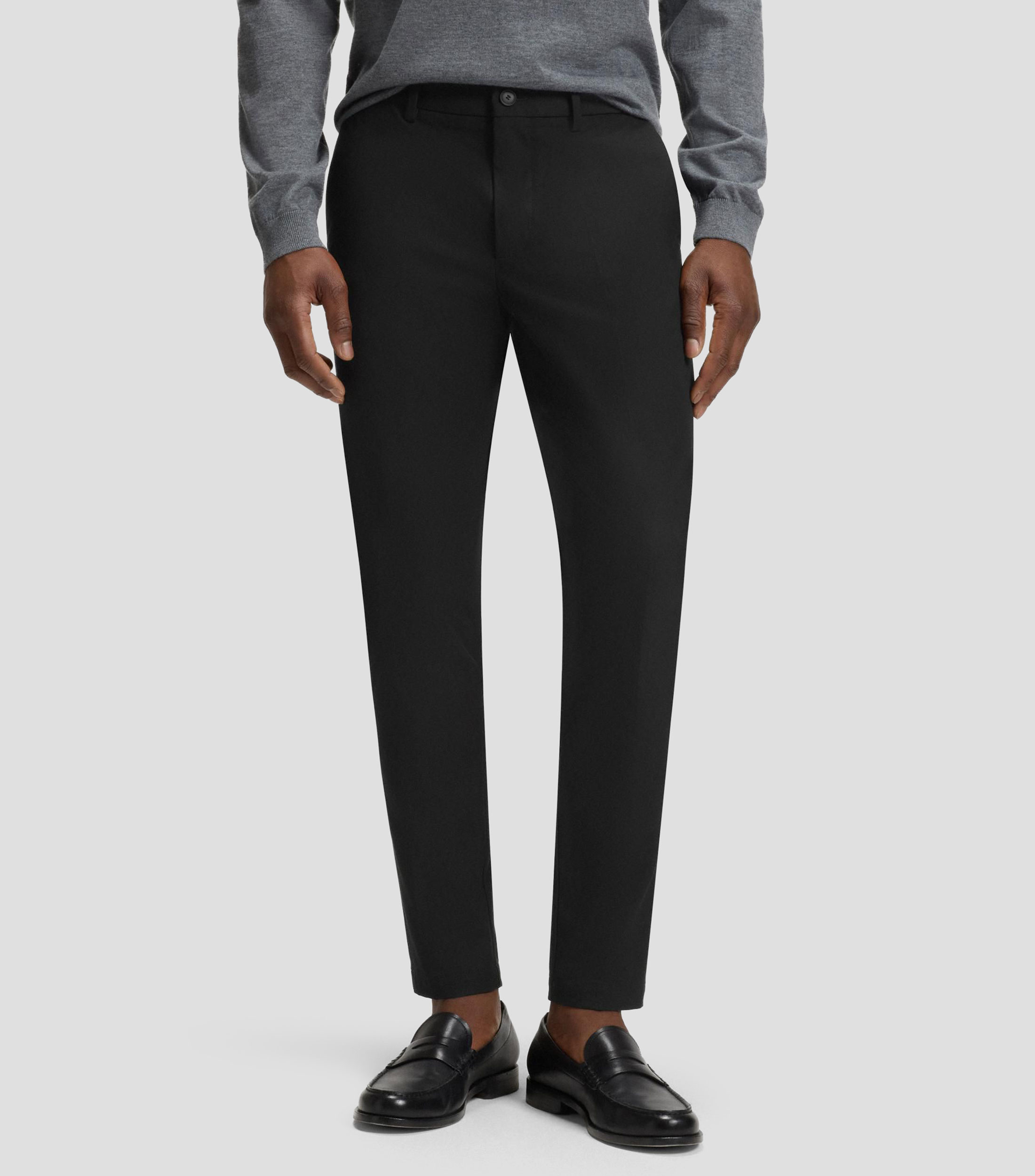 Pantalón slim de sarga de algodón Hombre