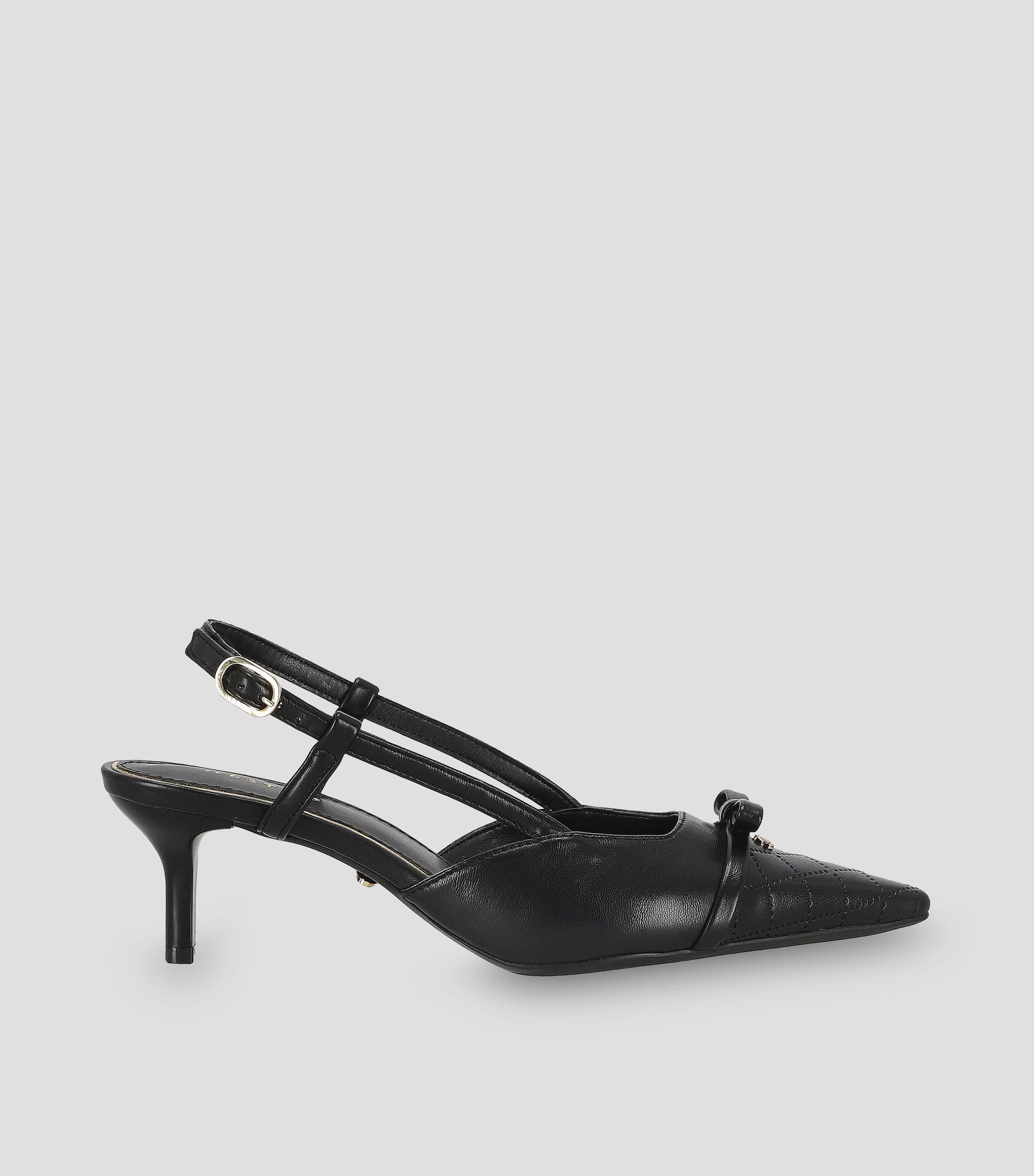 Zapatillas con tacón bajo de aguja Mujer