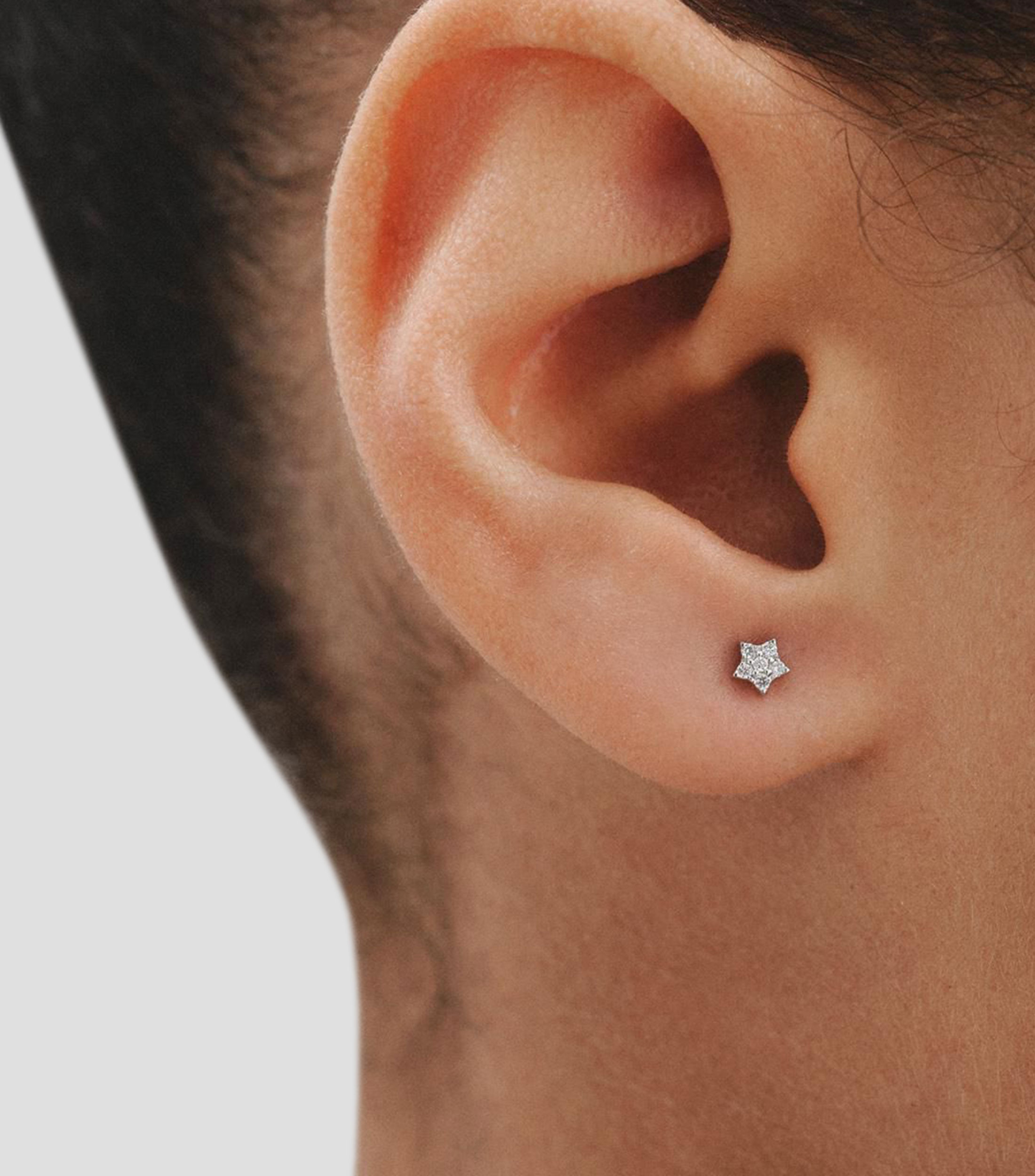 Pendiente en oro blanco de 18 Kilates con diamantes XS Diamond Mujer