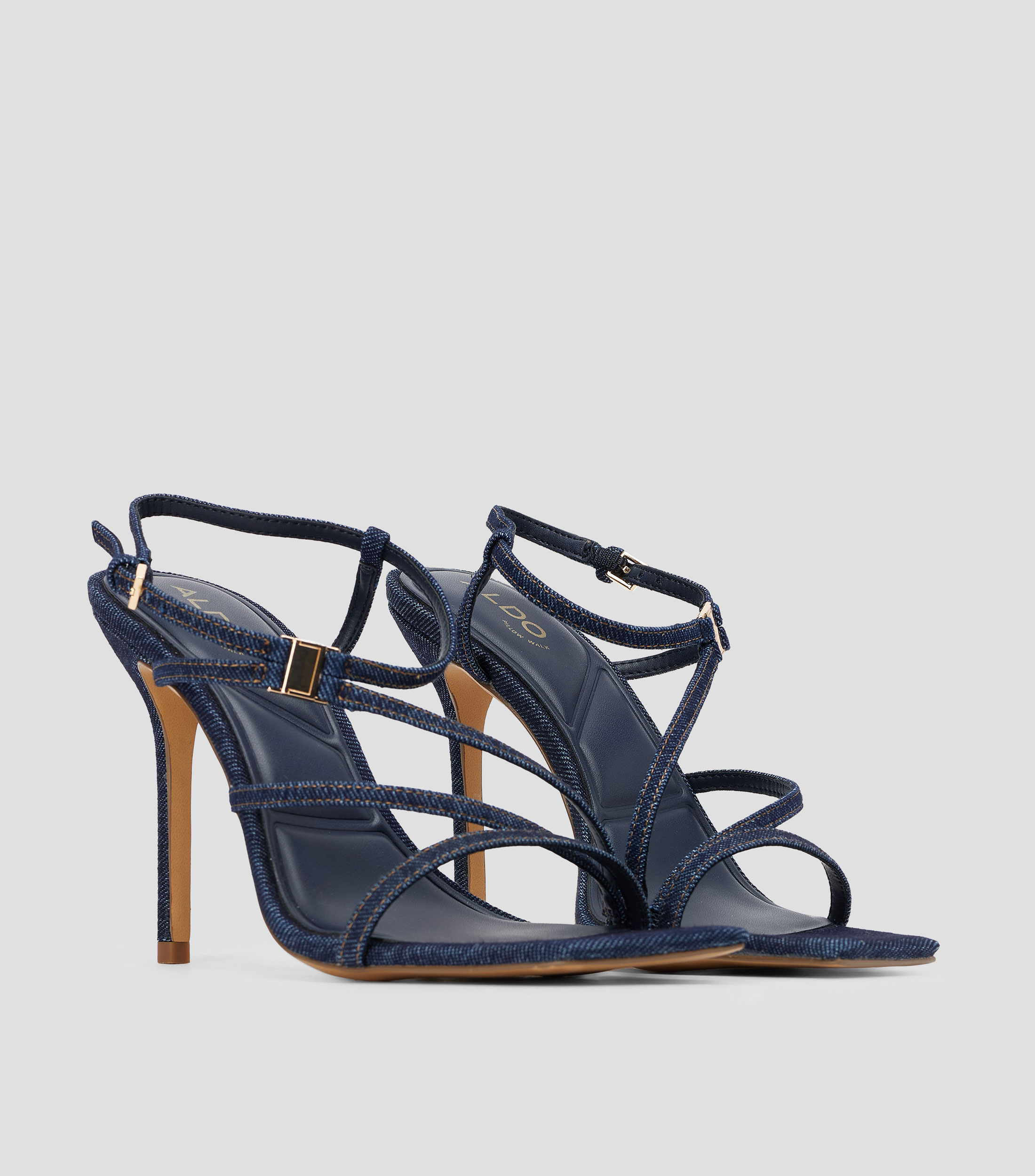 Sandalias con tacón alto de aguja Mujer