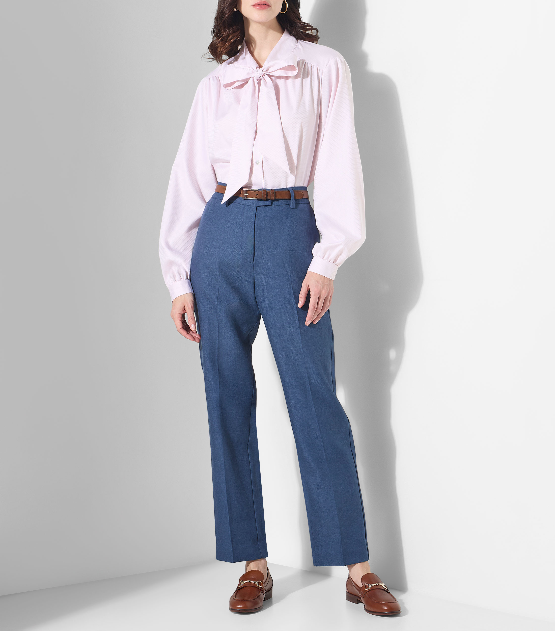 Blusa estampada con manga larga Mujer