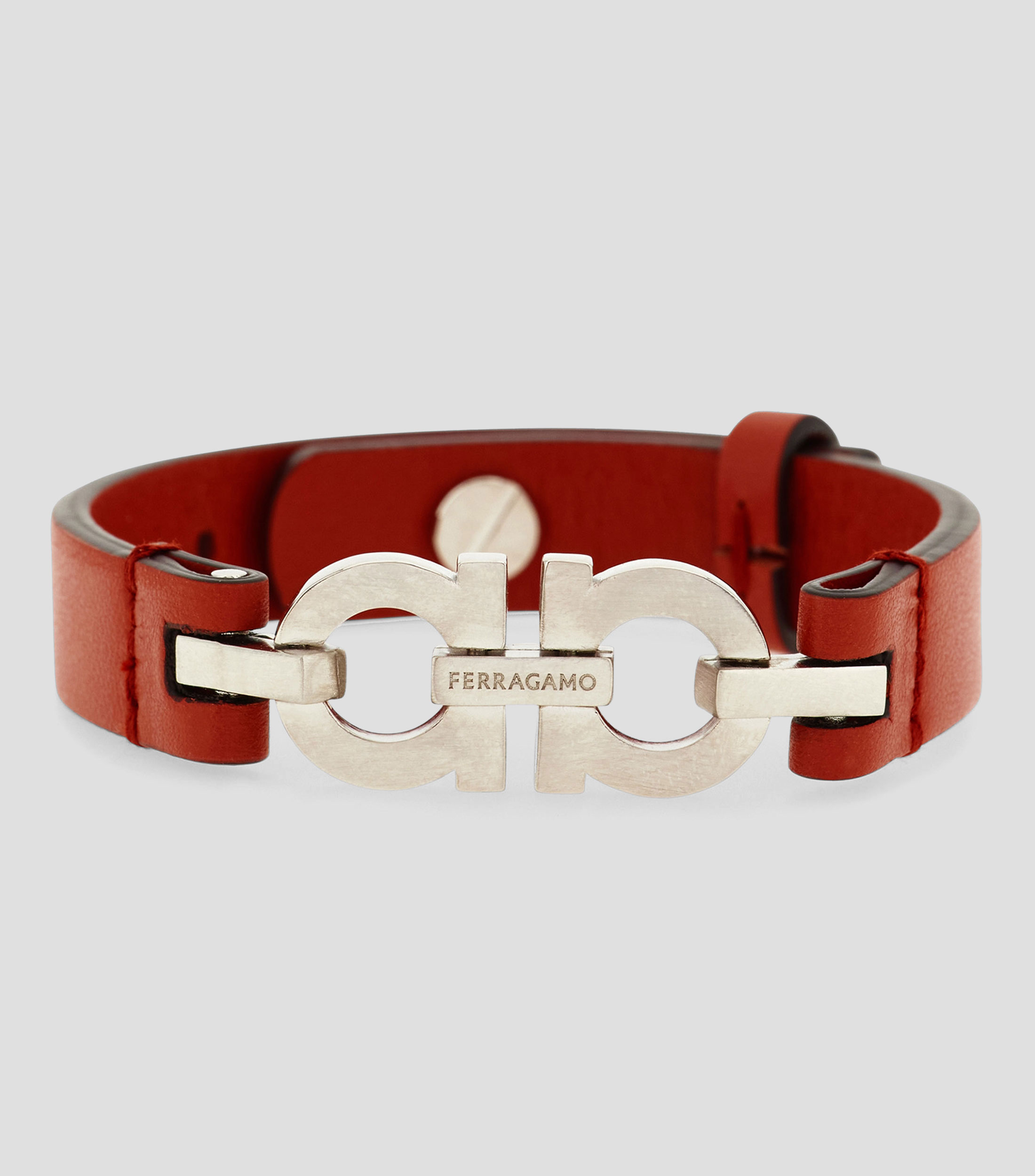 Pulsera con doble Gancini Hombre