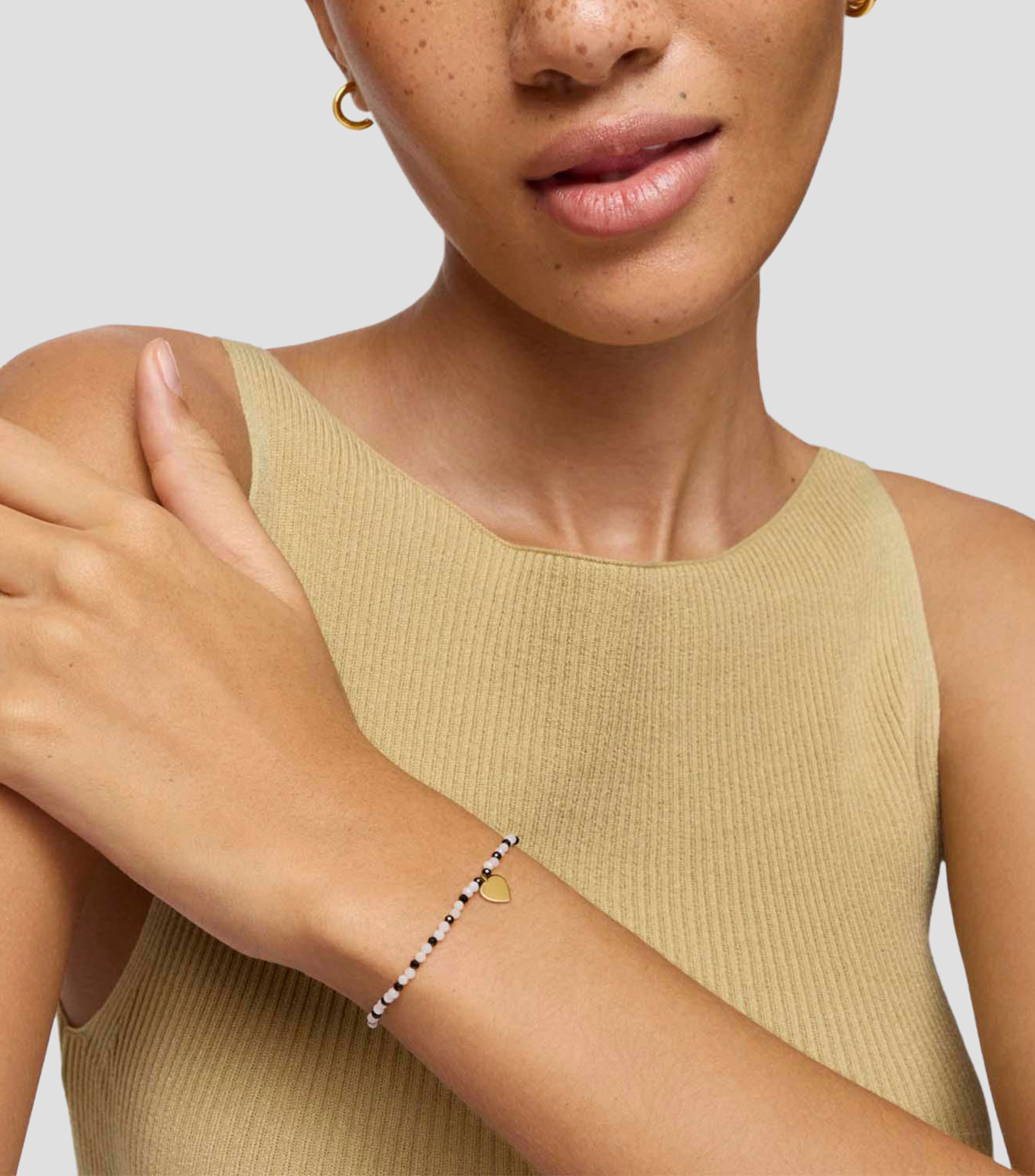 Pulsera elástica con corazón Mujer