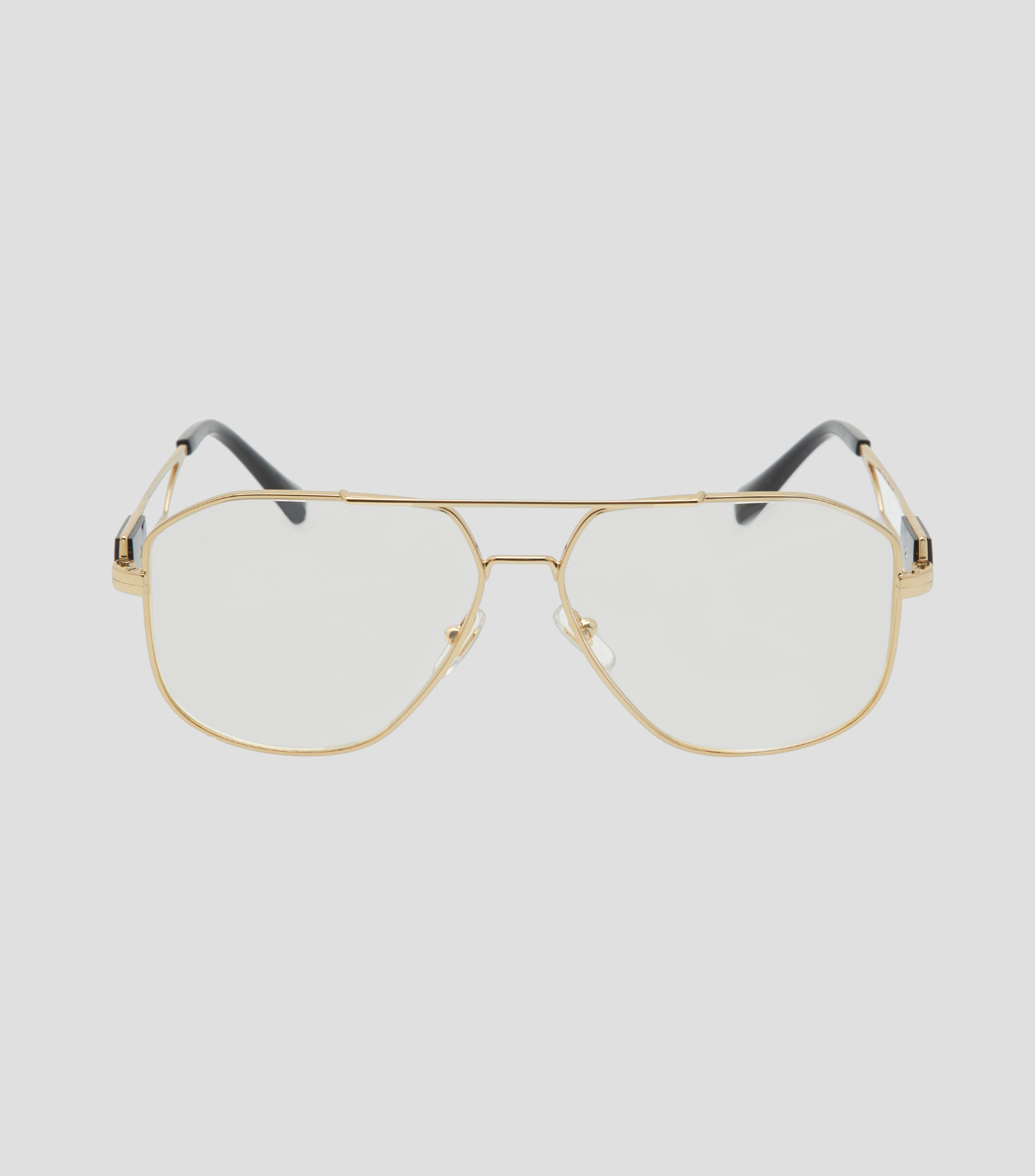 Lentes oftálmicos aviador dorados Hombre