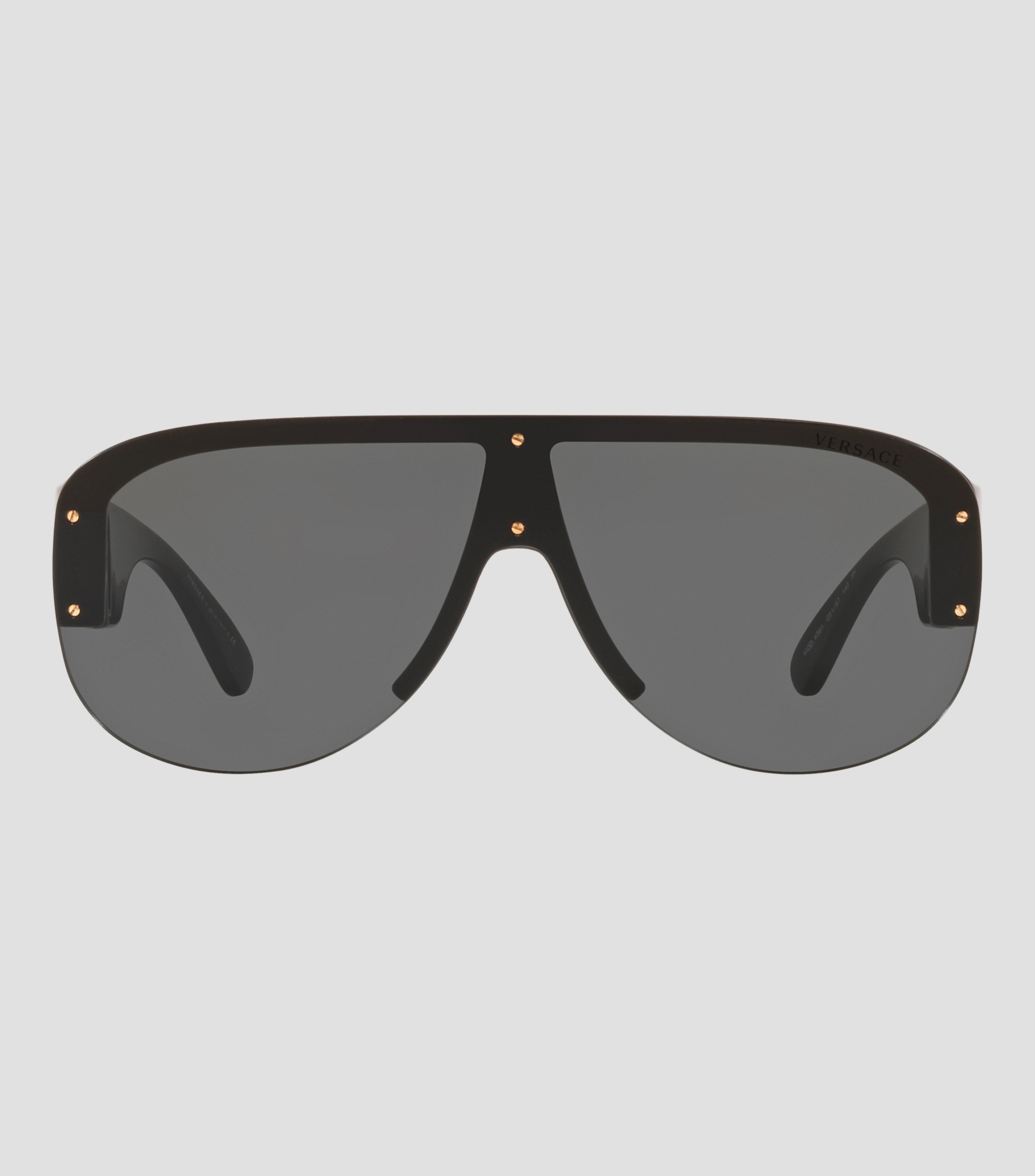Lentes de sol ovalados negros Hombre