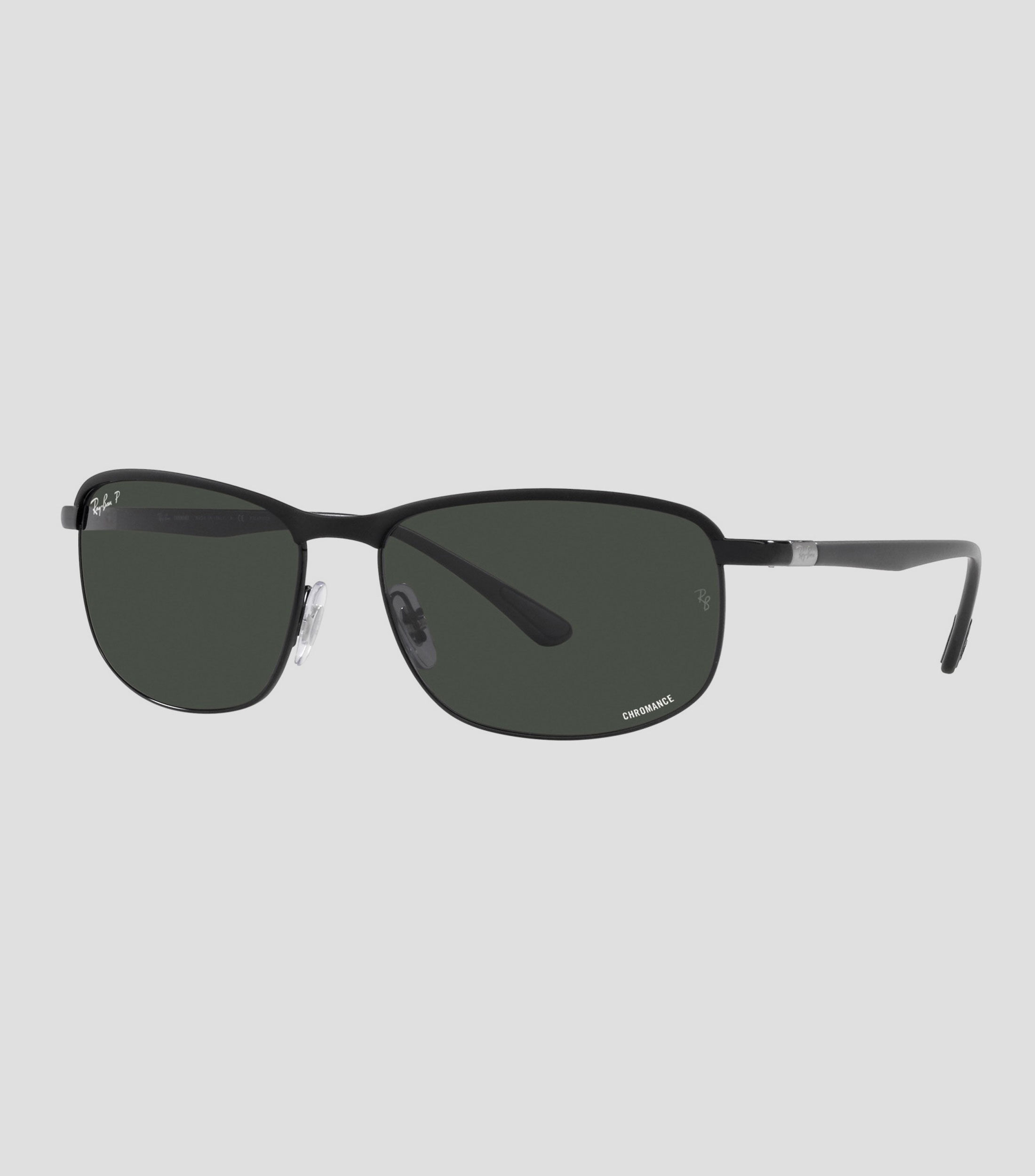 Lentes de sol rectangulares Chromance negros Hombre