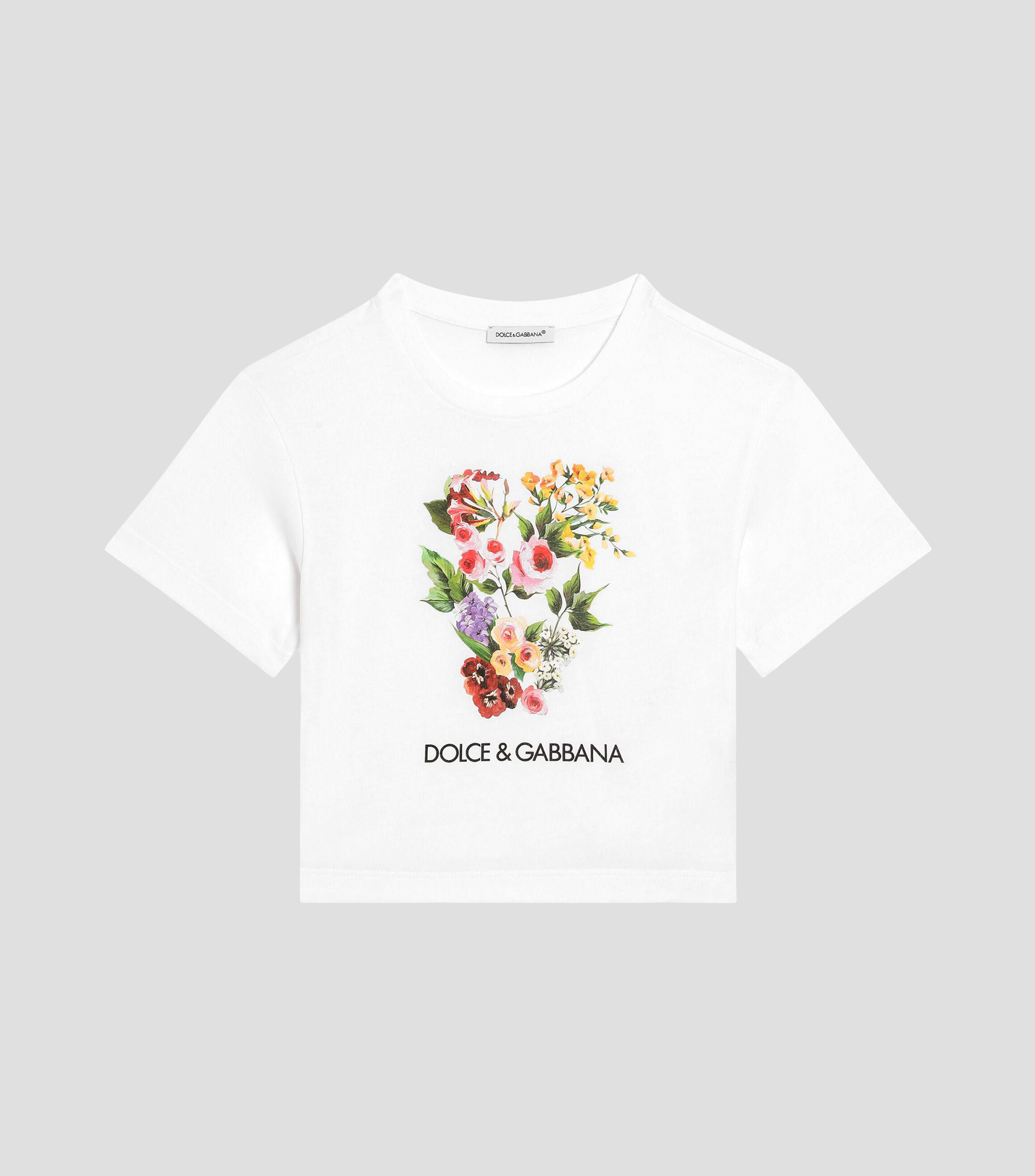Playera cuello redondo manga corta estampada Niña