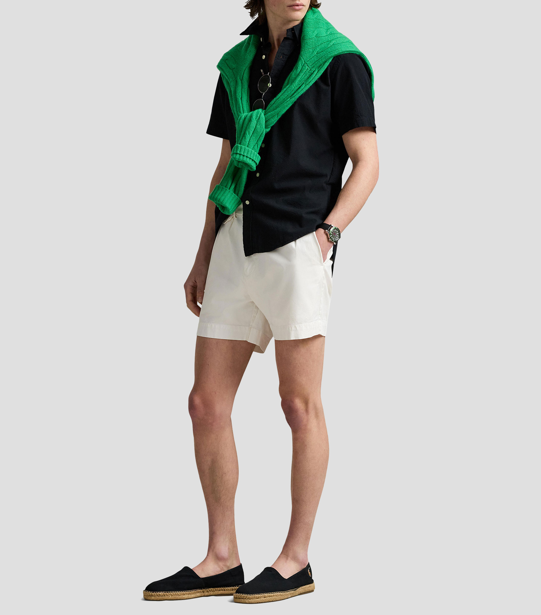 Camisa lisa manga corta Hombre