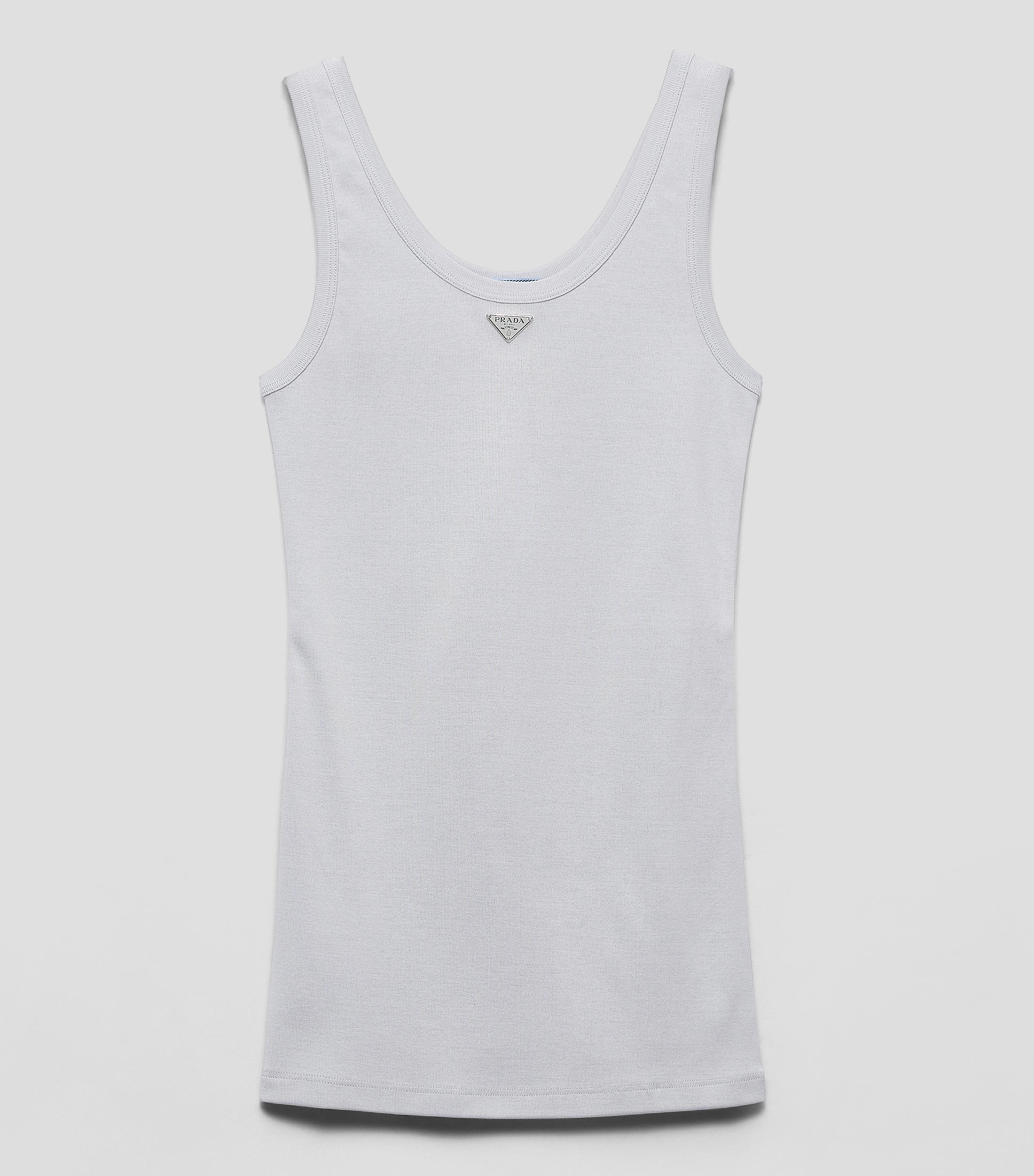 Playera cuello redondo sin mangas lisa Mujer