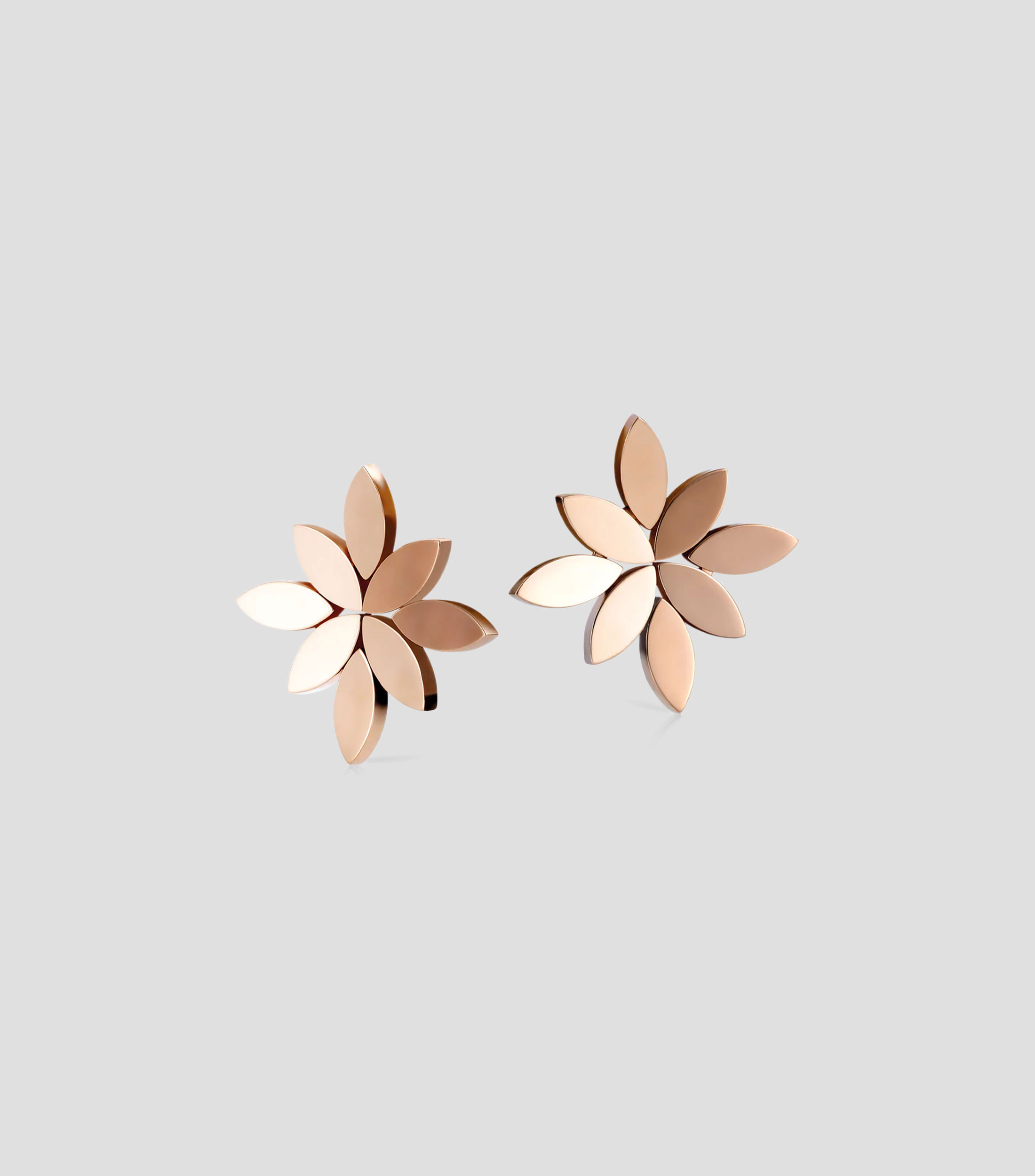 Aretes en oro rosa guirnalda Mujer