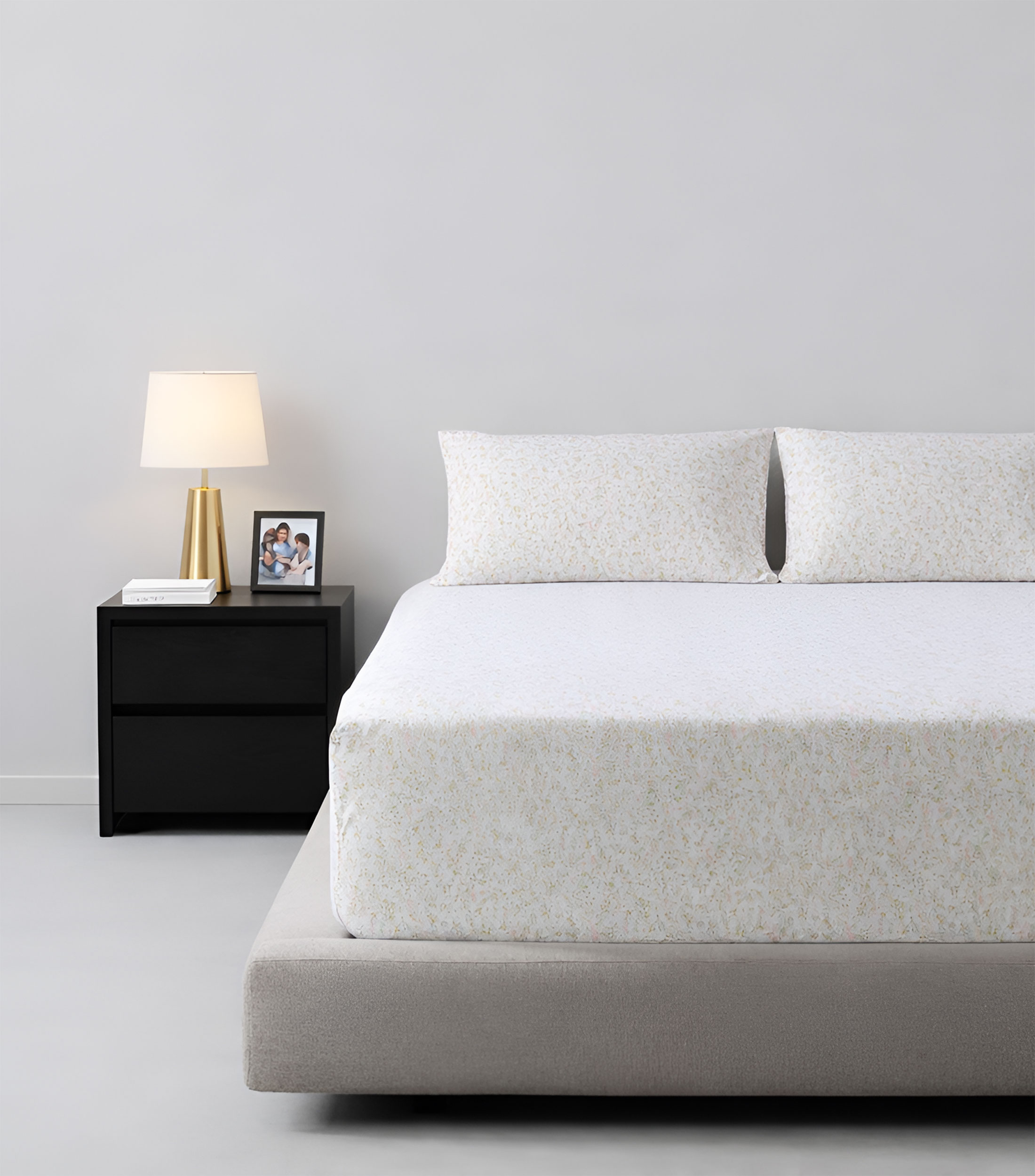 Sábana de cajón Matrimonial/Queen Size en algodón Gaura multicolor