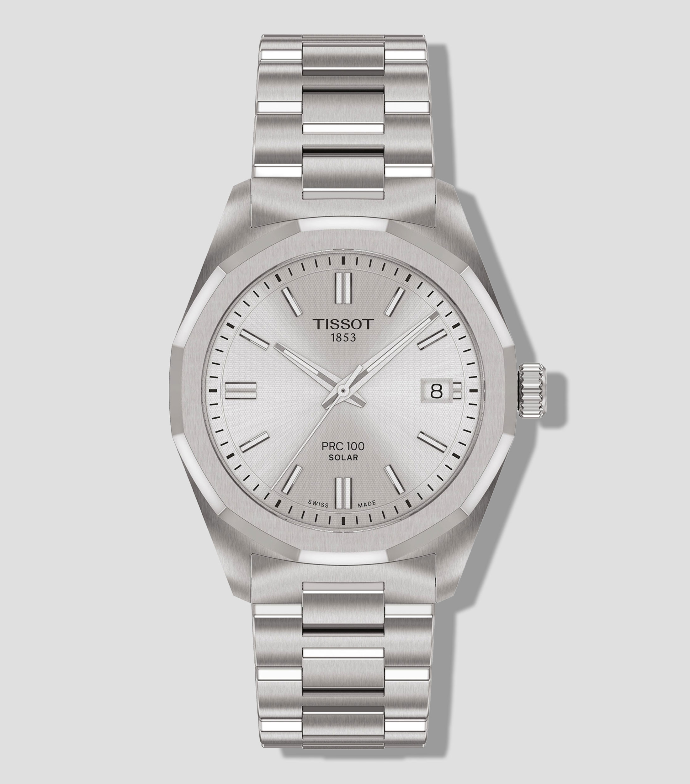 Reloj para mujer PRC 100 Solar casual, plateado