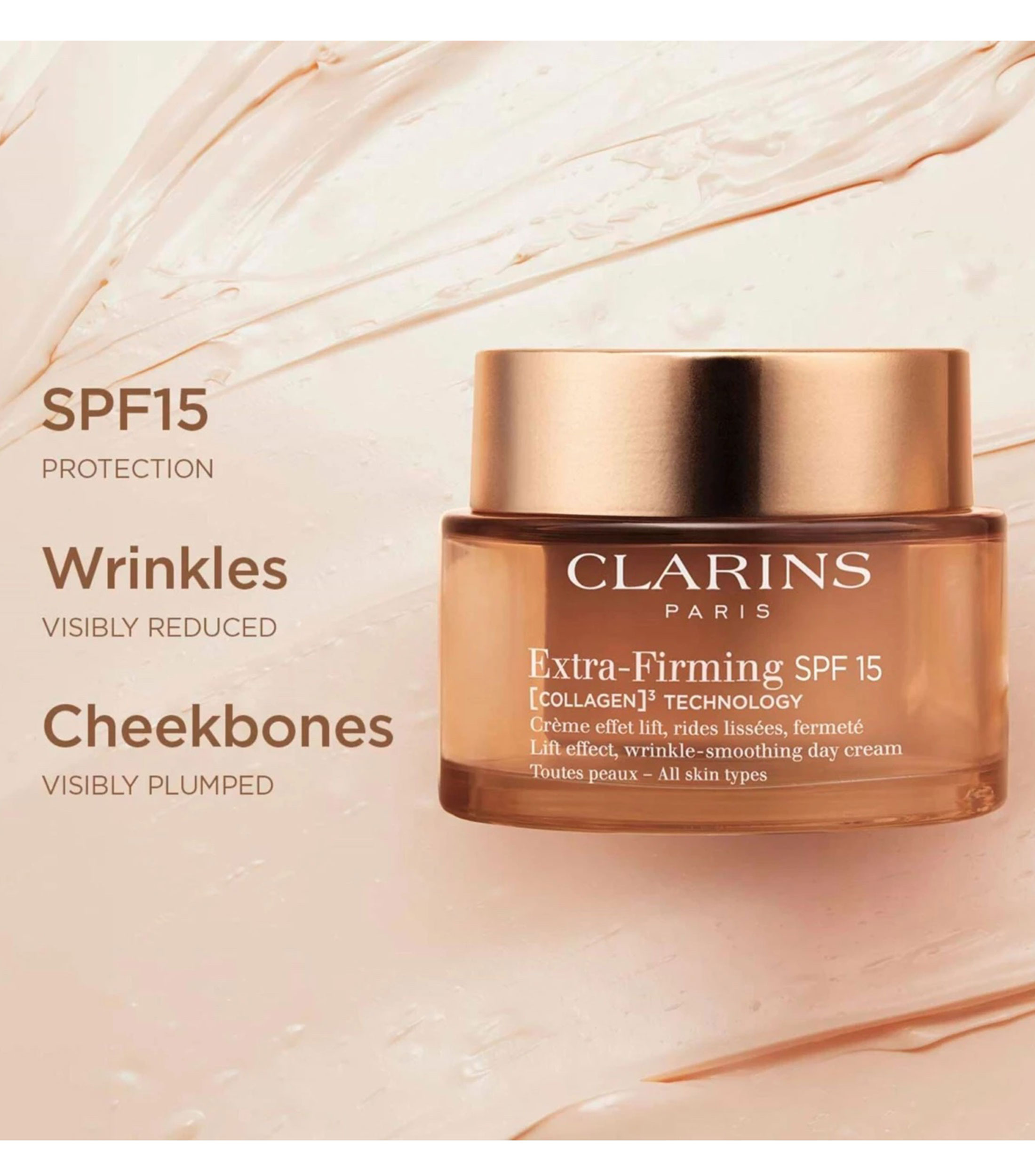 Crema para el rostro extra reafirmante de día FPS 15, 50 ml